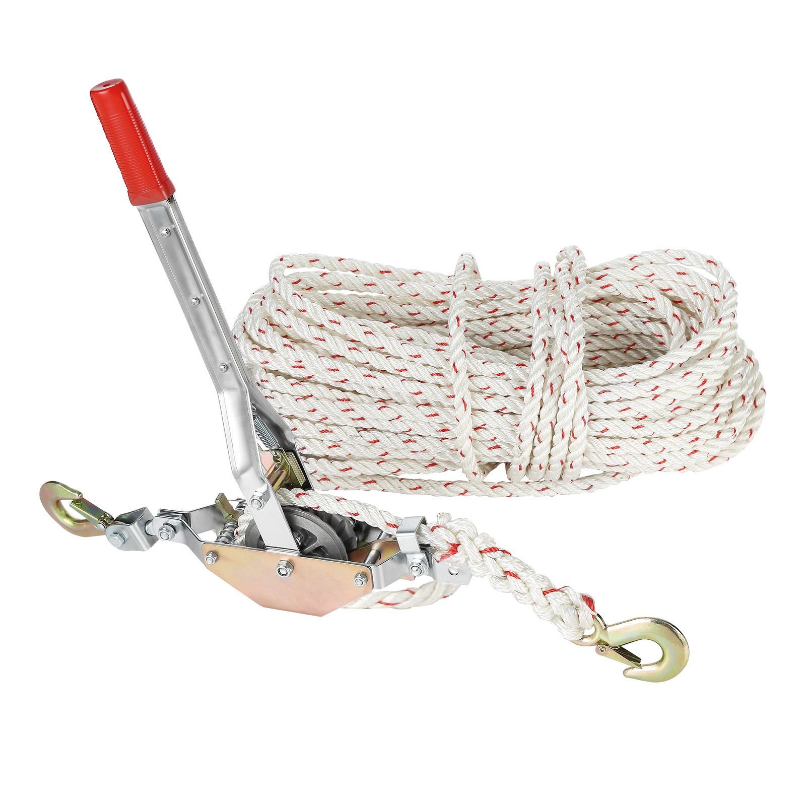 Rope Puller, 3/ 4 Ton (1, 653 lbs) Pulling Capacity, with 100′ of 0.6″ dia. Rope