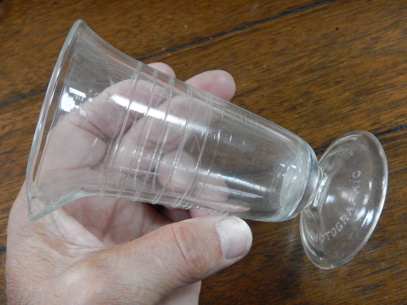 Vintage 4 Ounce Footed Glass Measuring Cup/Beaker – For Photographic Use Only