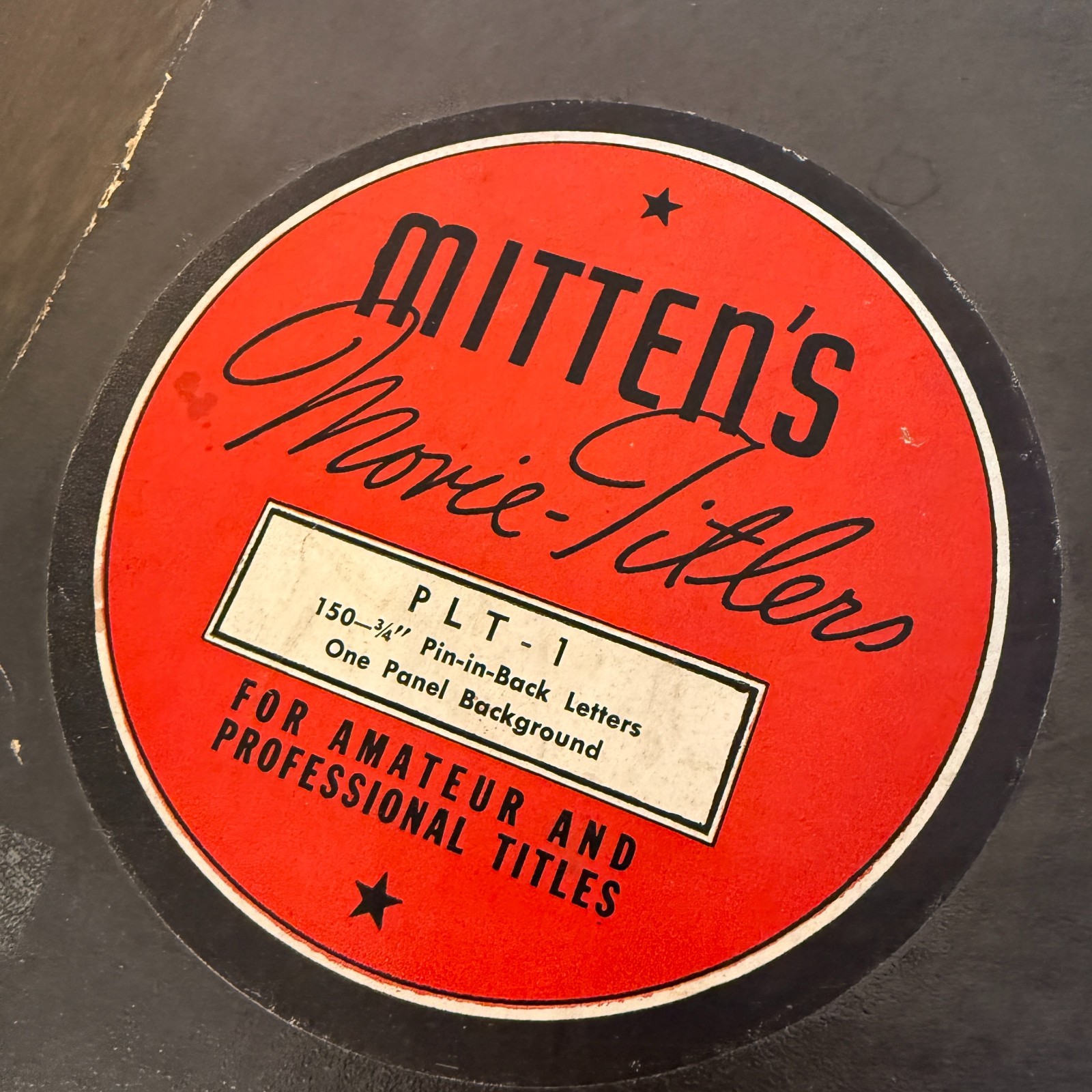 Vintage Mittens Professional Movie Titlers Pinless Lettering Set PLT-1 Complete