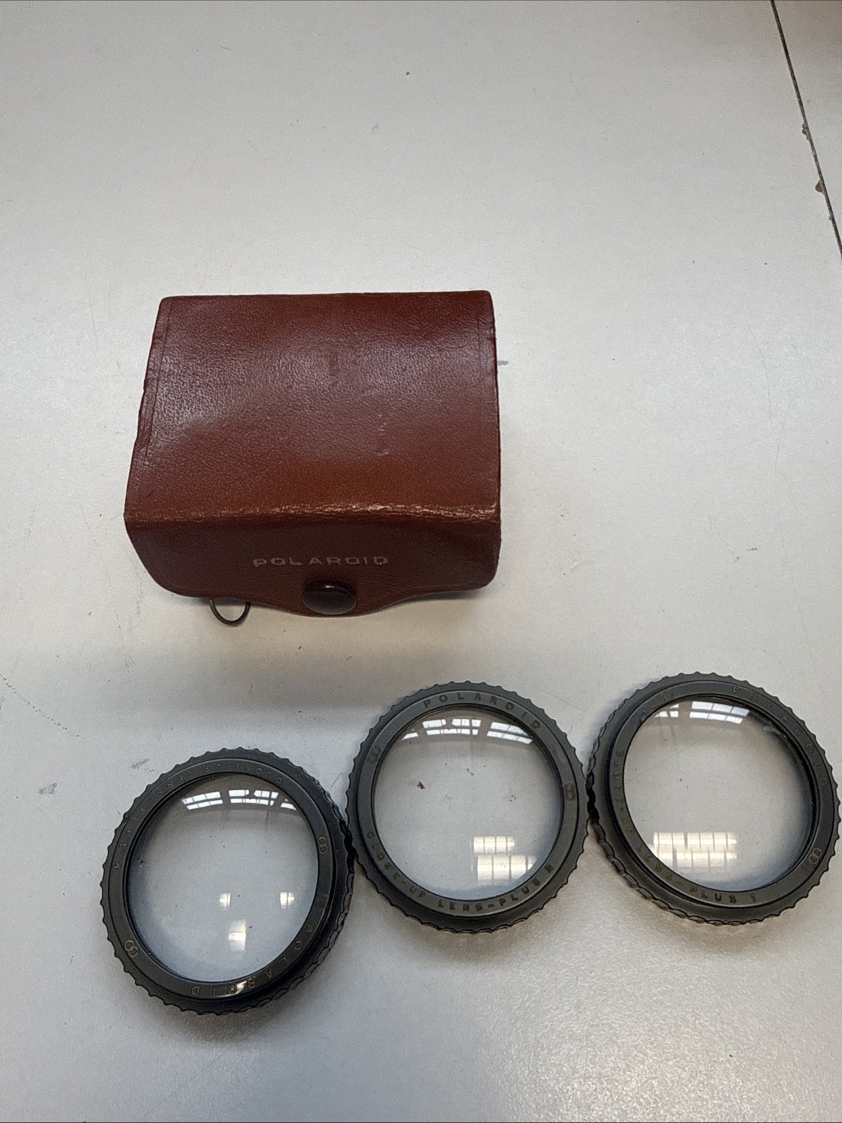 Polaroid Close-Up Lens Kit – 3 w/Leather Case -RARE