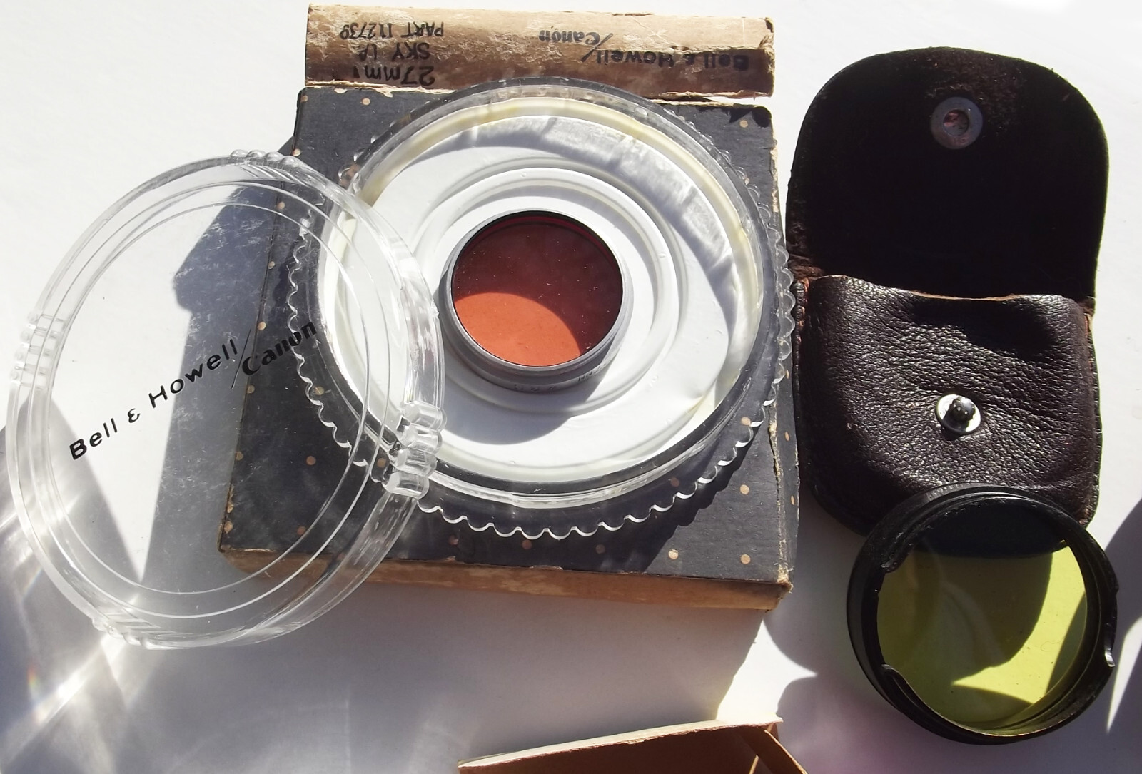 Mixed Lot of 12 – Lens Filters, Shade – Kodak, Tiffen, Bell & Howell, Omnicolor