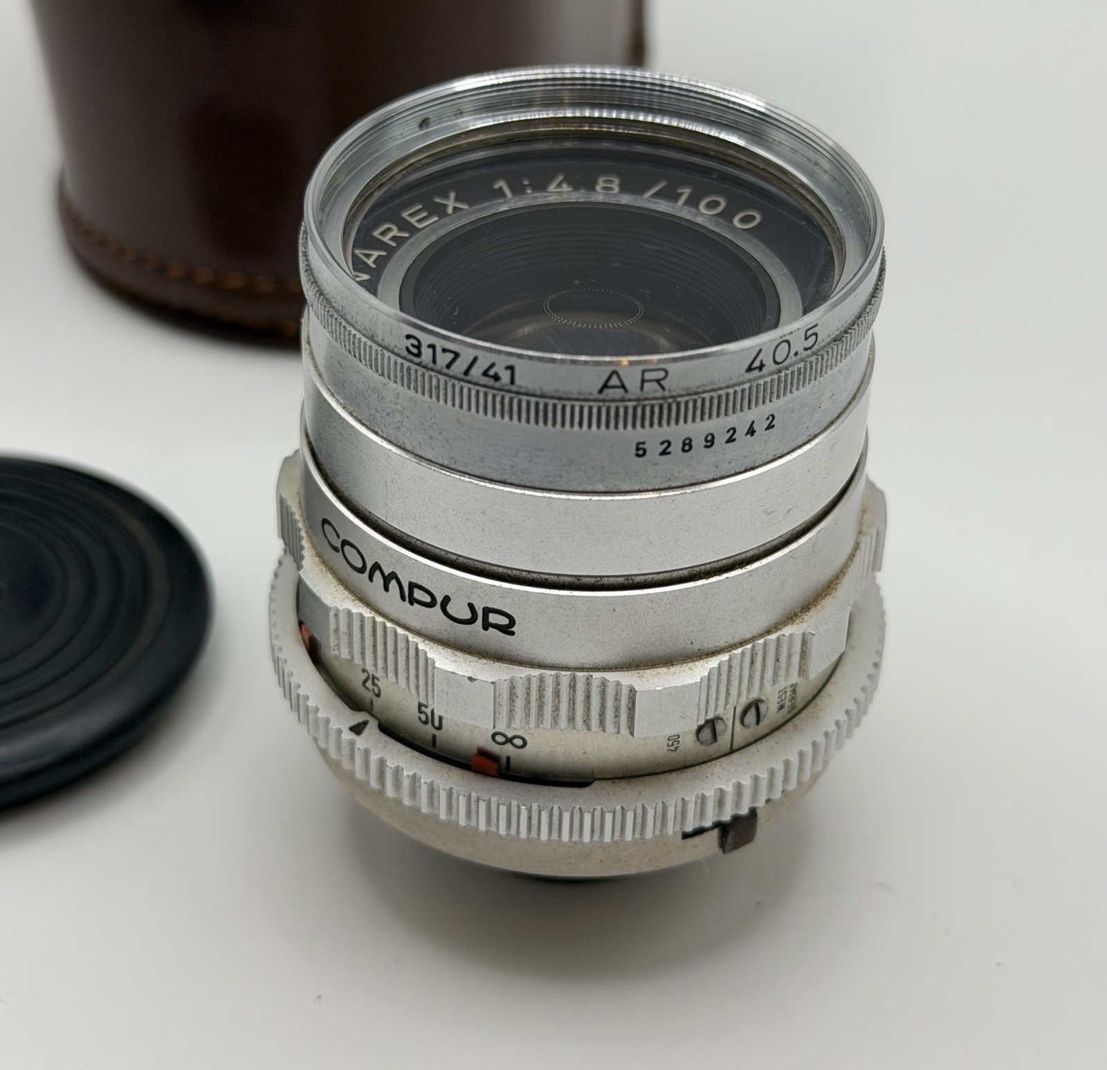 Voigtlander Dynarex 1:4.8/100 Camera Lens Bessamatic Ultramatic w/ Case & Filter