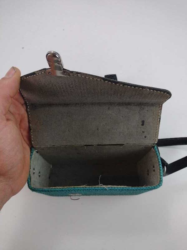 Vintage Camera Case – Aqua Tweed – 1960’s