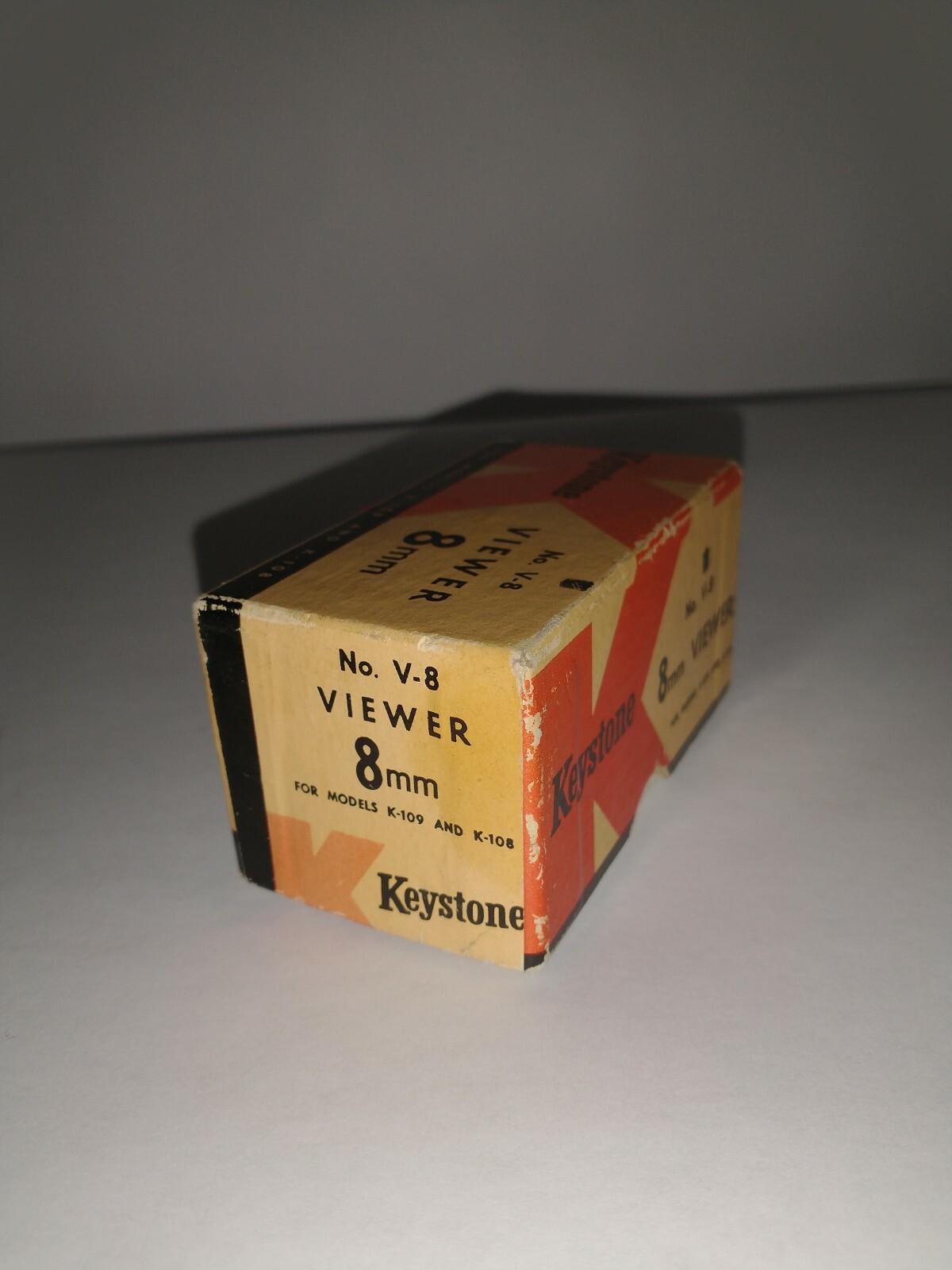 Keystone No. V-8 Viewer for 8mm, In Original Box Models K-109 & K-108 Movie Prop