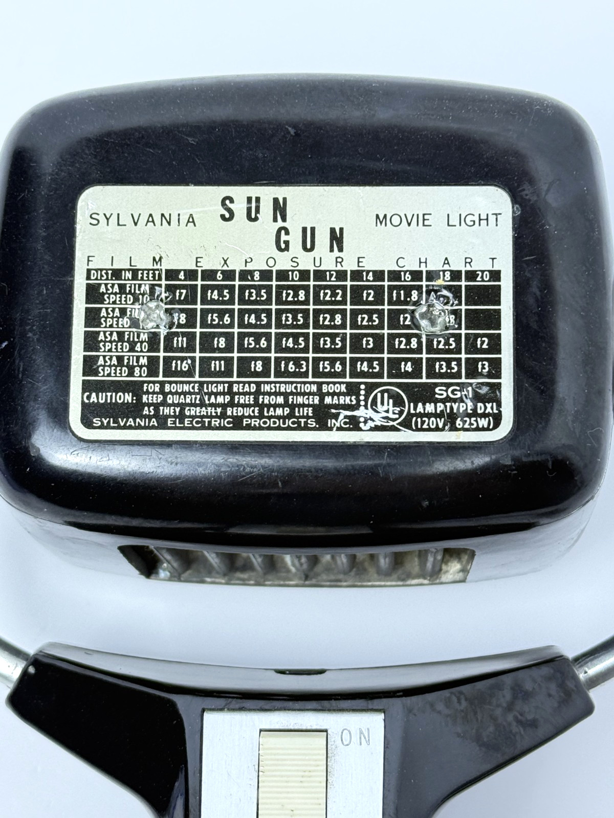 Vtg Sylvania SunGun Movie Light K0962522-CA Untested
