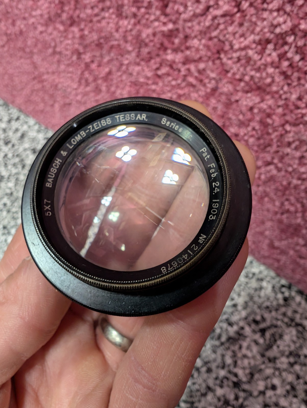 Vintage ILEX Optical Co No.4 Universal Lens With Bausch & Lomb Tessar 5×7 Lens