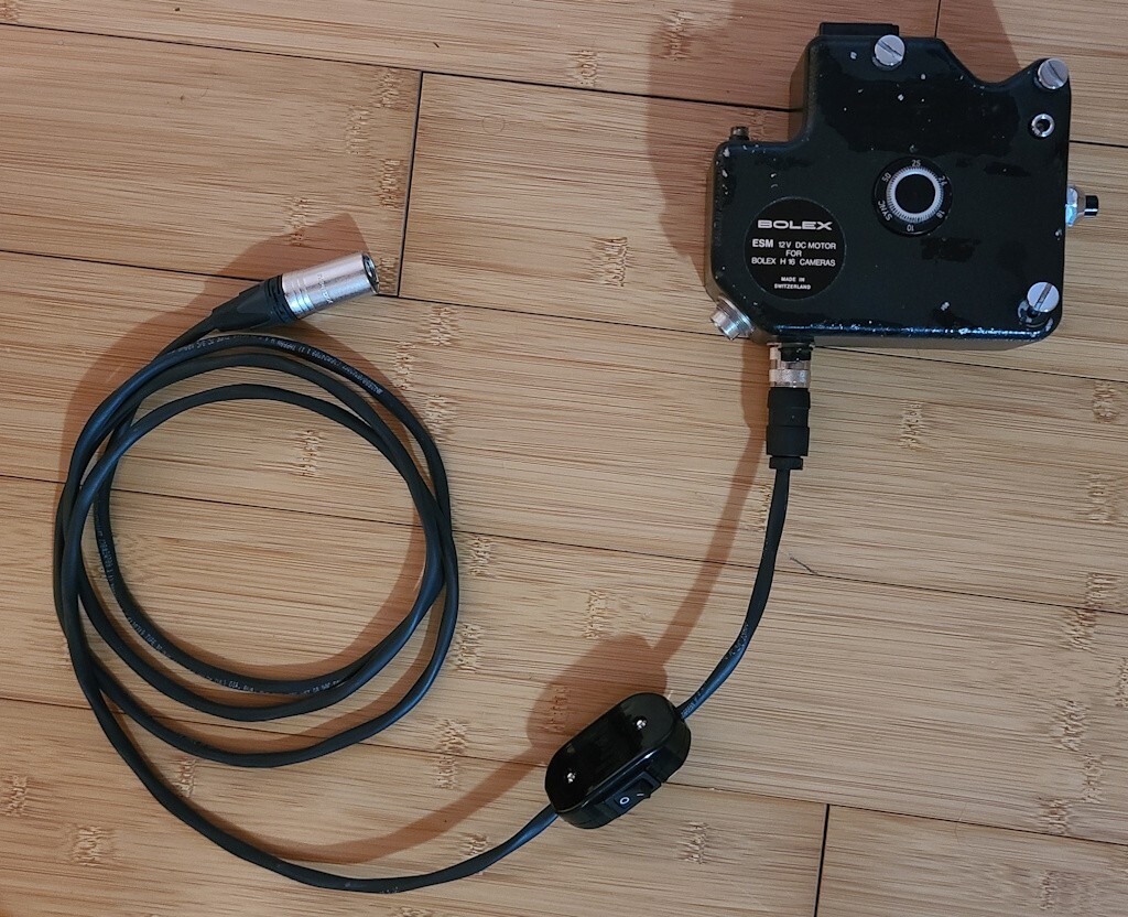 Bolex ESM/EBM 7-pin Power Cable w/ Switch, 4-pin XLR Male, ~2m (6.6ft)