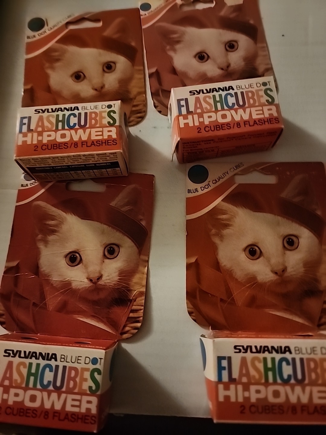 Vintage Sylvania Flashcubes Blue Dot 2cubes Per Box Lot Of 4 Boxes