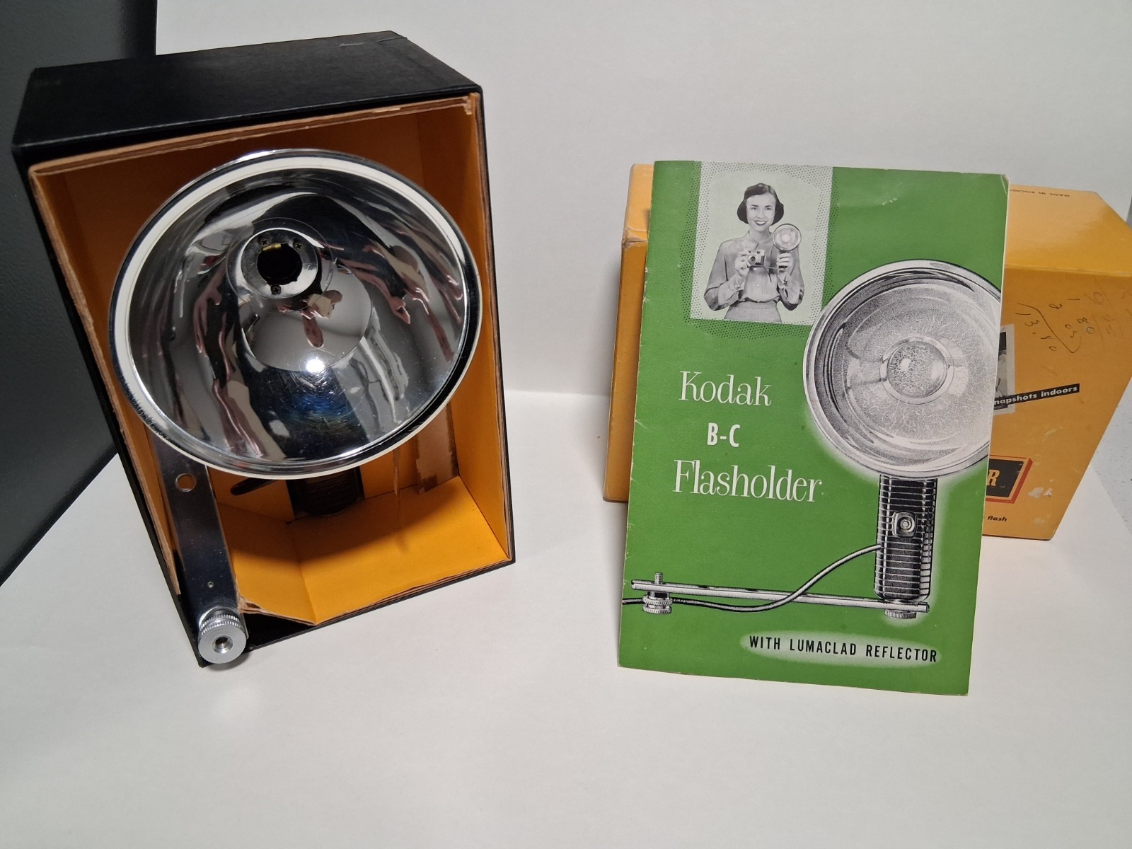Vintage Kodak B-C Flashholder In Box With Instructions USA & Original Battery