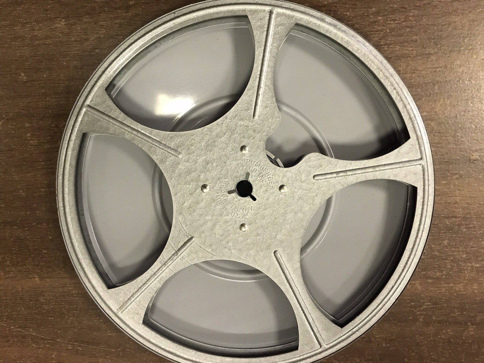BRUMBURGER 8mm Film Canister With Take Up Reel 7inch Set Of (3)