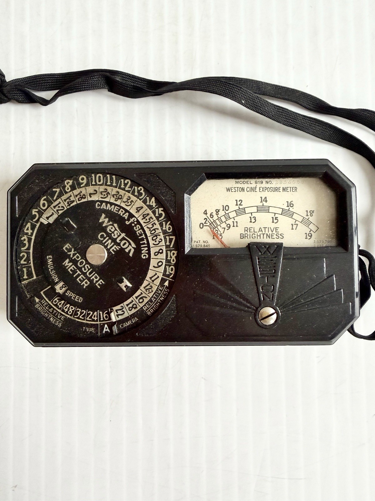Vintage Weston Cine Model 819 Exposure Light Meter with Box