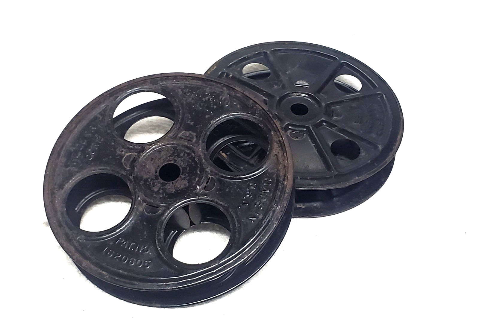Vintage Kodak (E.K. Co.) & Devry Corp. Metal 16mm Film Reels -1930s- 3 5/8″