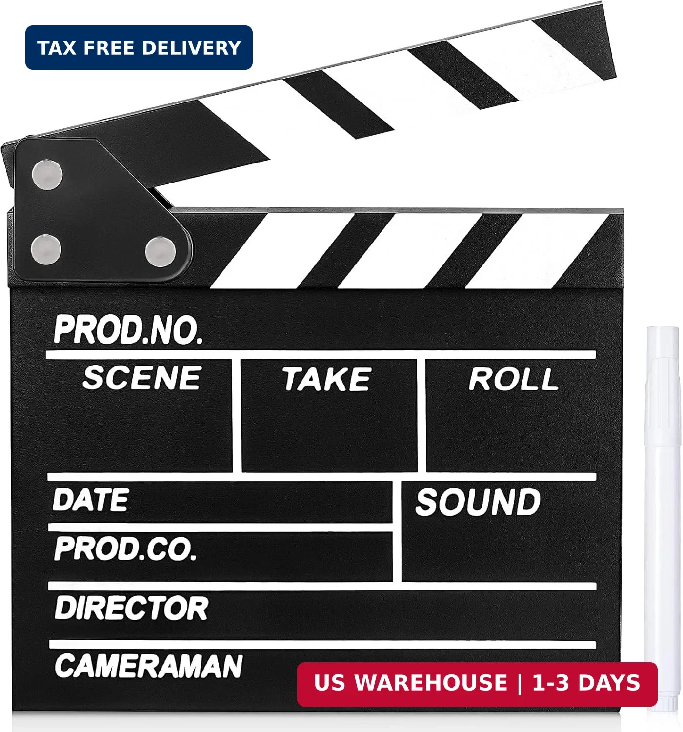 Movie Film Video Clapboard Director’s Cut Action Scene Clapper Board,Movie Th…