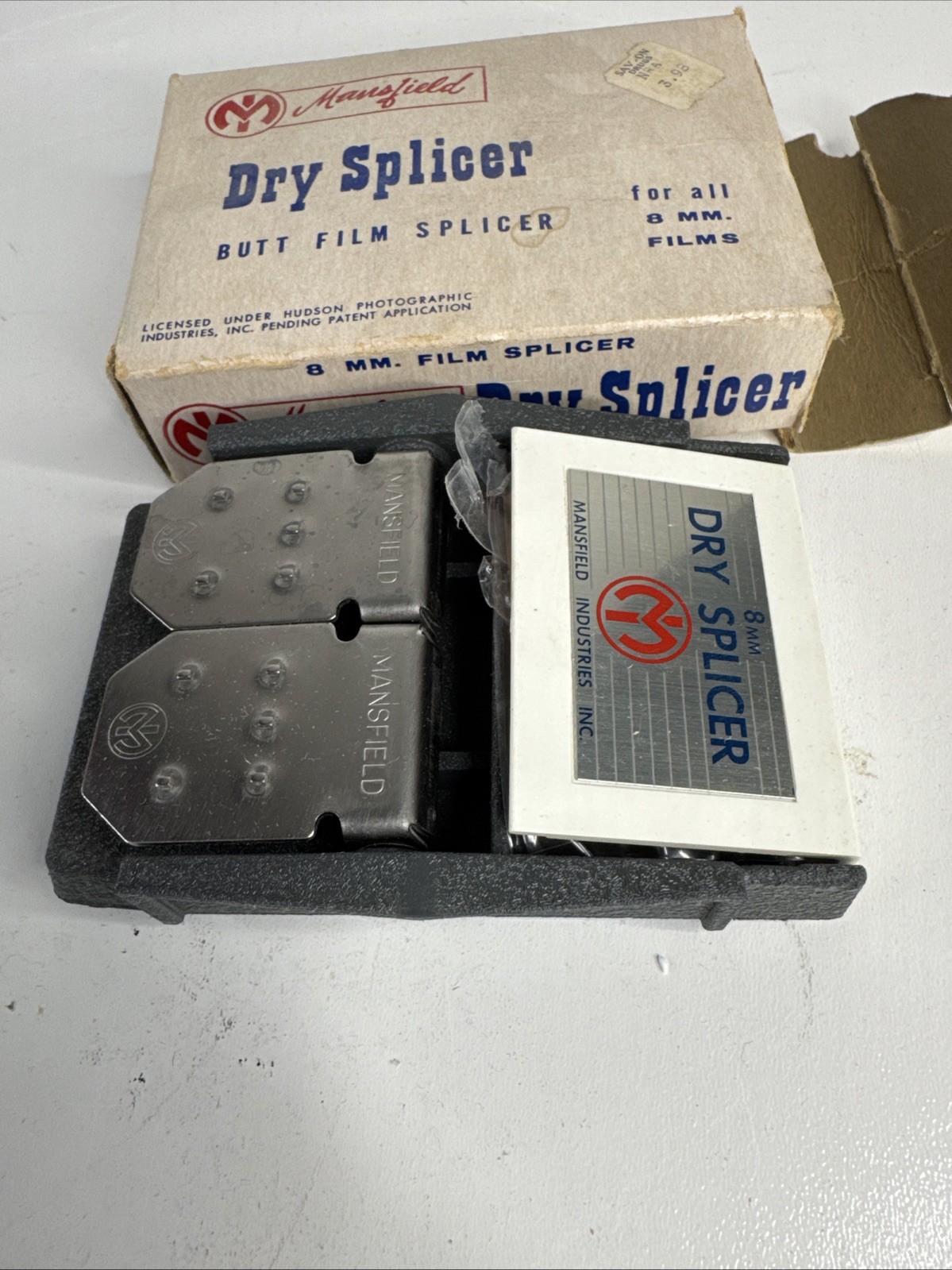 Mansfield Dry Splicer Butt Film Splicer 8mm Films Movies w/ box