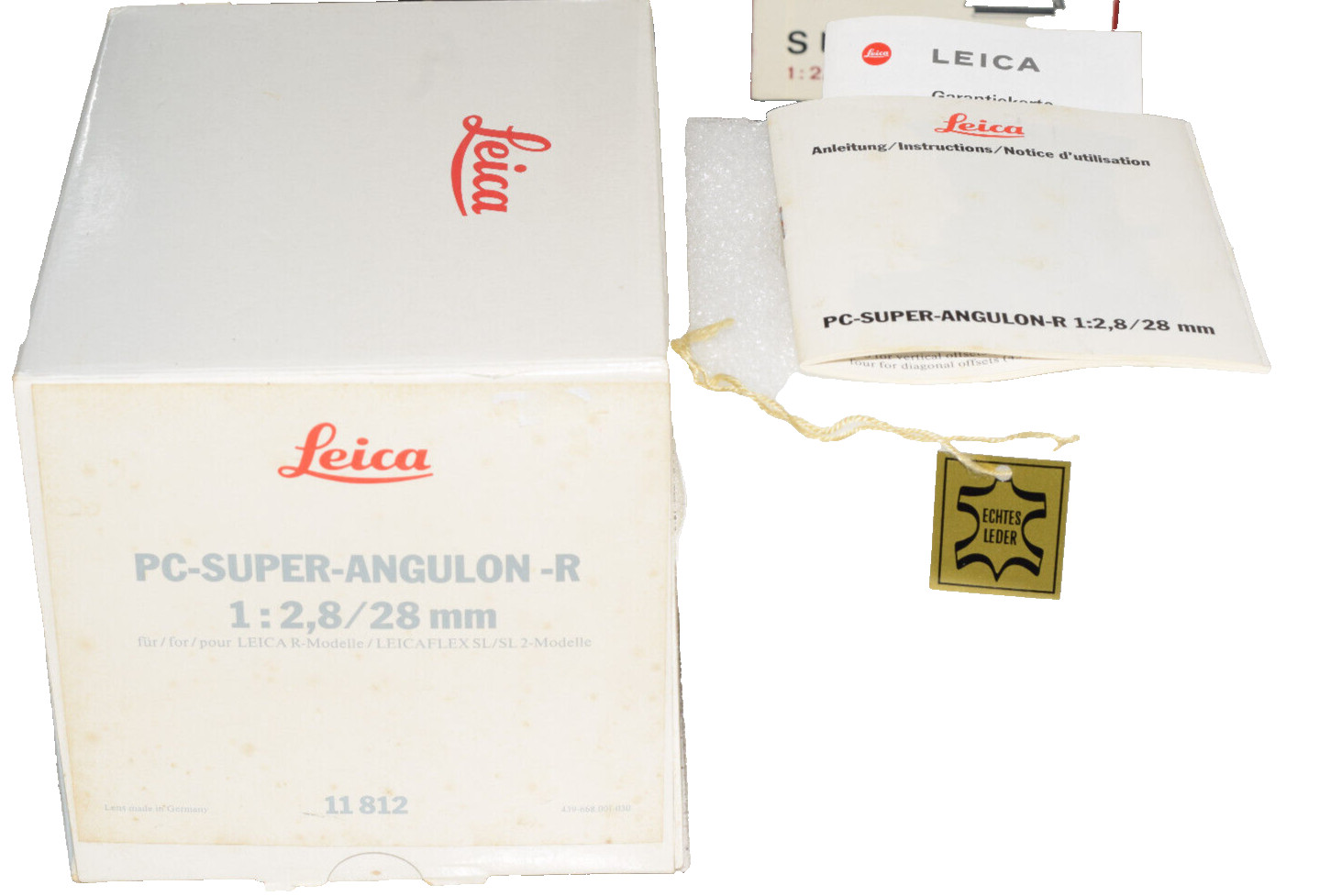 Orginal Box Leica For Lens Leitz PC Super Angulon R 2.8/28mm 11812