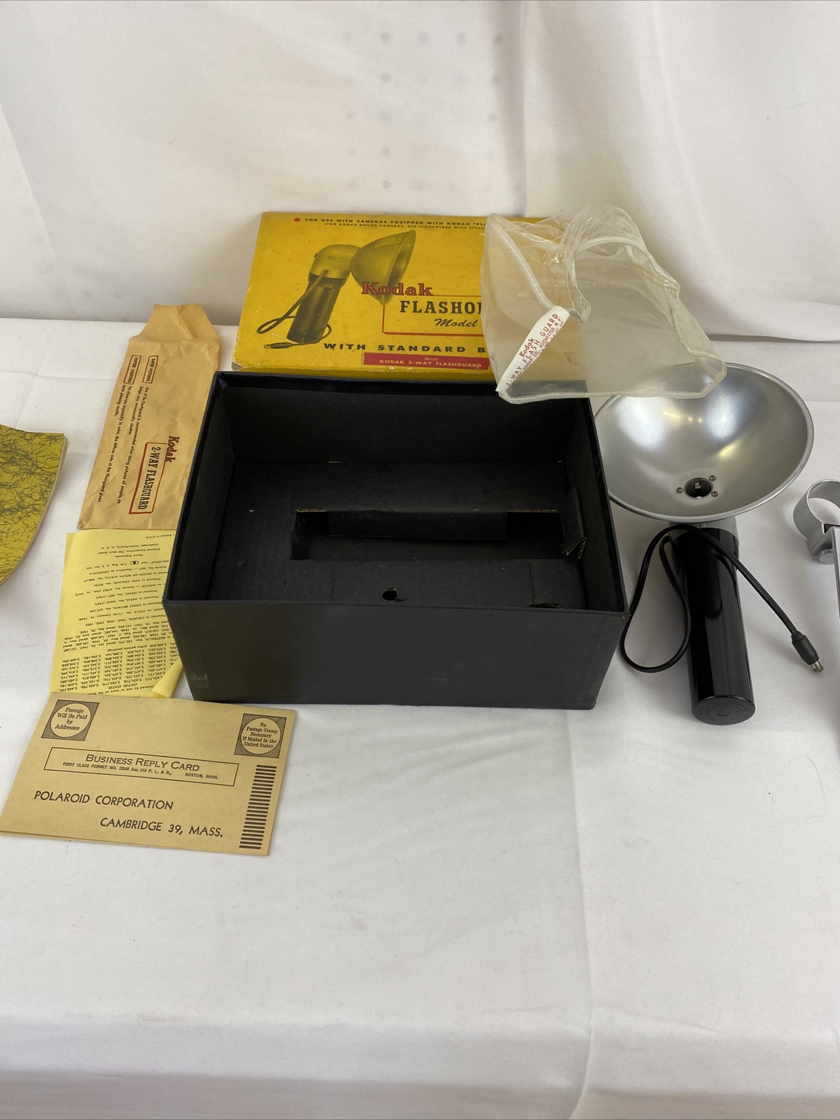 Kodak camera flash holder B w bracket box kodaguide flashguard Untested