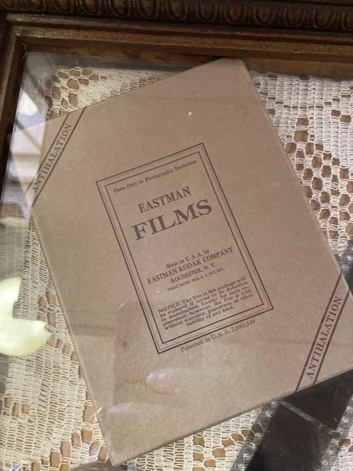 Rare Vintage Photography -Camera Items In Shadow Box