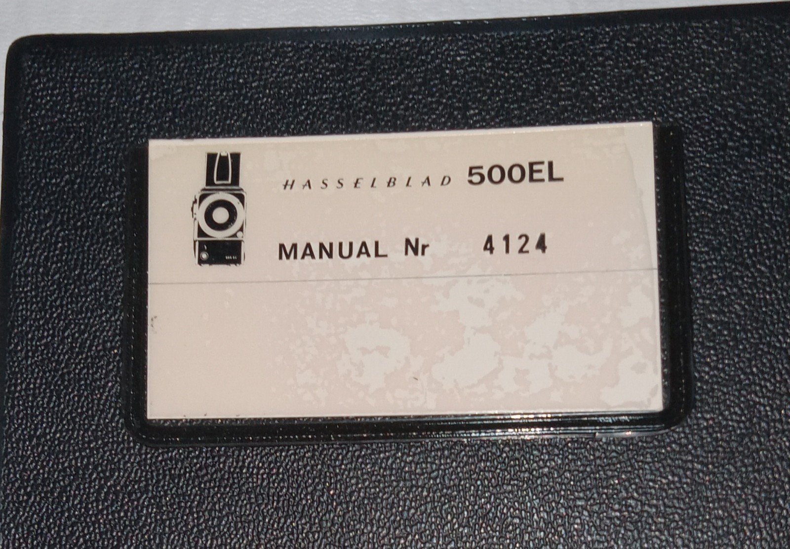 Original Hasselblad 500EL Body Spare Parts Catalog & Repair Manual #4124