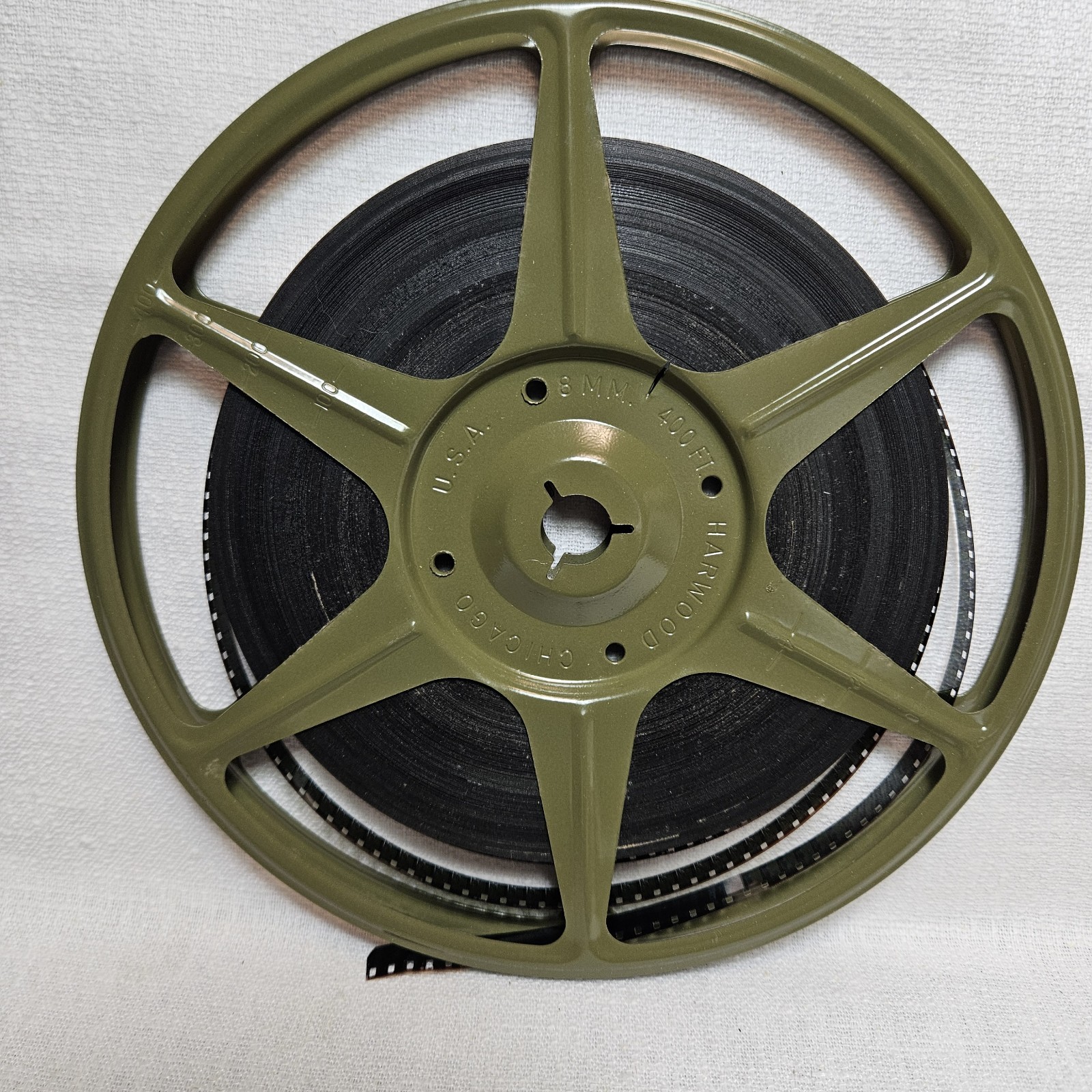 Dual 8 Movie Reels (6) • 7″ Metal Cans (4) & Reels • 8mm 400ft • Used • ’71-’79