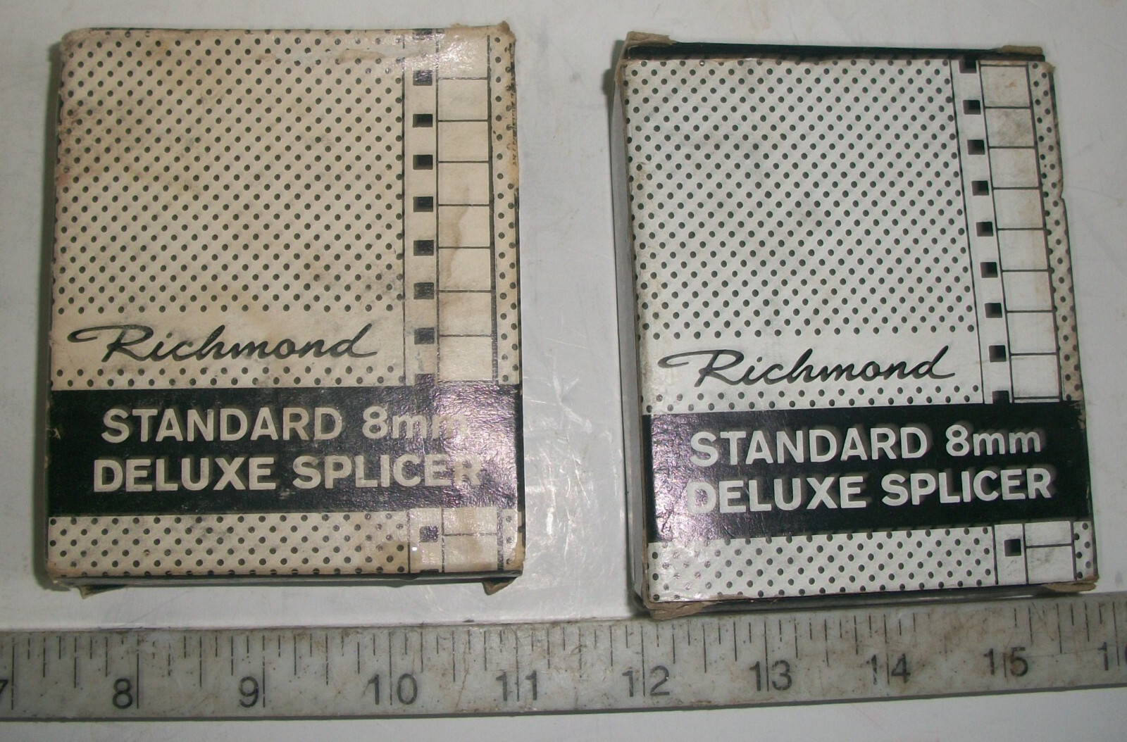 2 Vintage Metal Richardson Standard 8mm Film Splicer w/ Instructions, Unused NOS