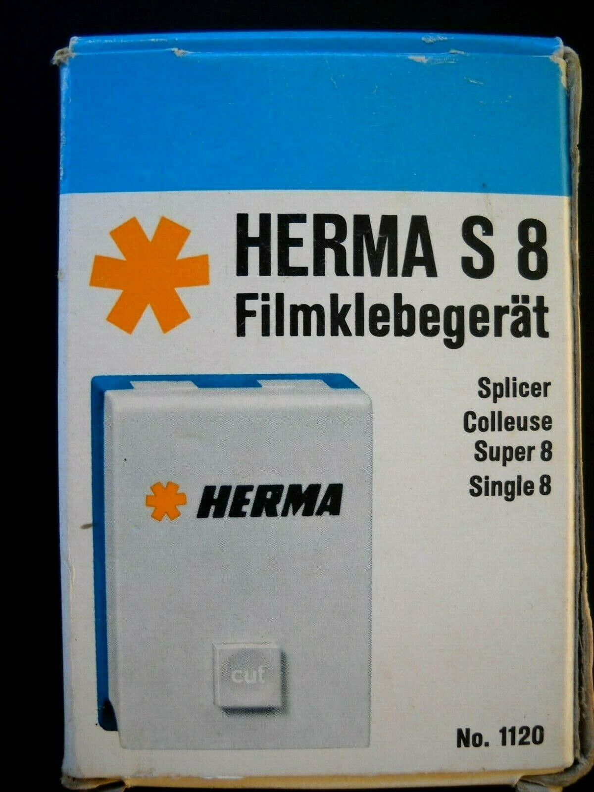 **HERMA S8 CINE FILM SPLICER SUPER & SINGLE 8 IN ORIGINAL BOX, GOOD CONDITION**