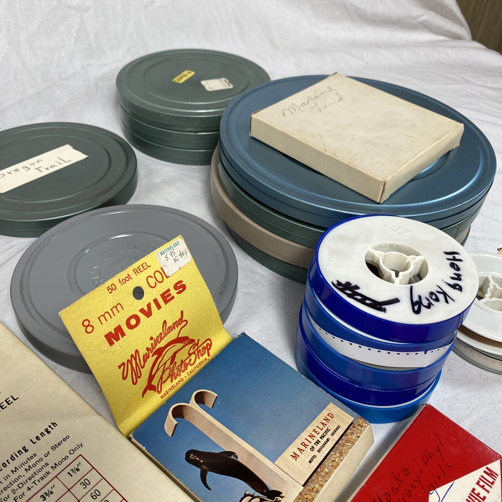 29 Vintage 8mm Super 8 Reels & Film Cans Ski Alaska Island Expedition Home