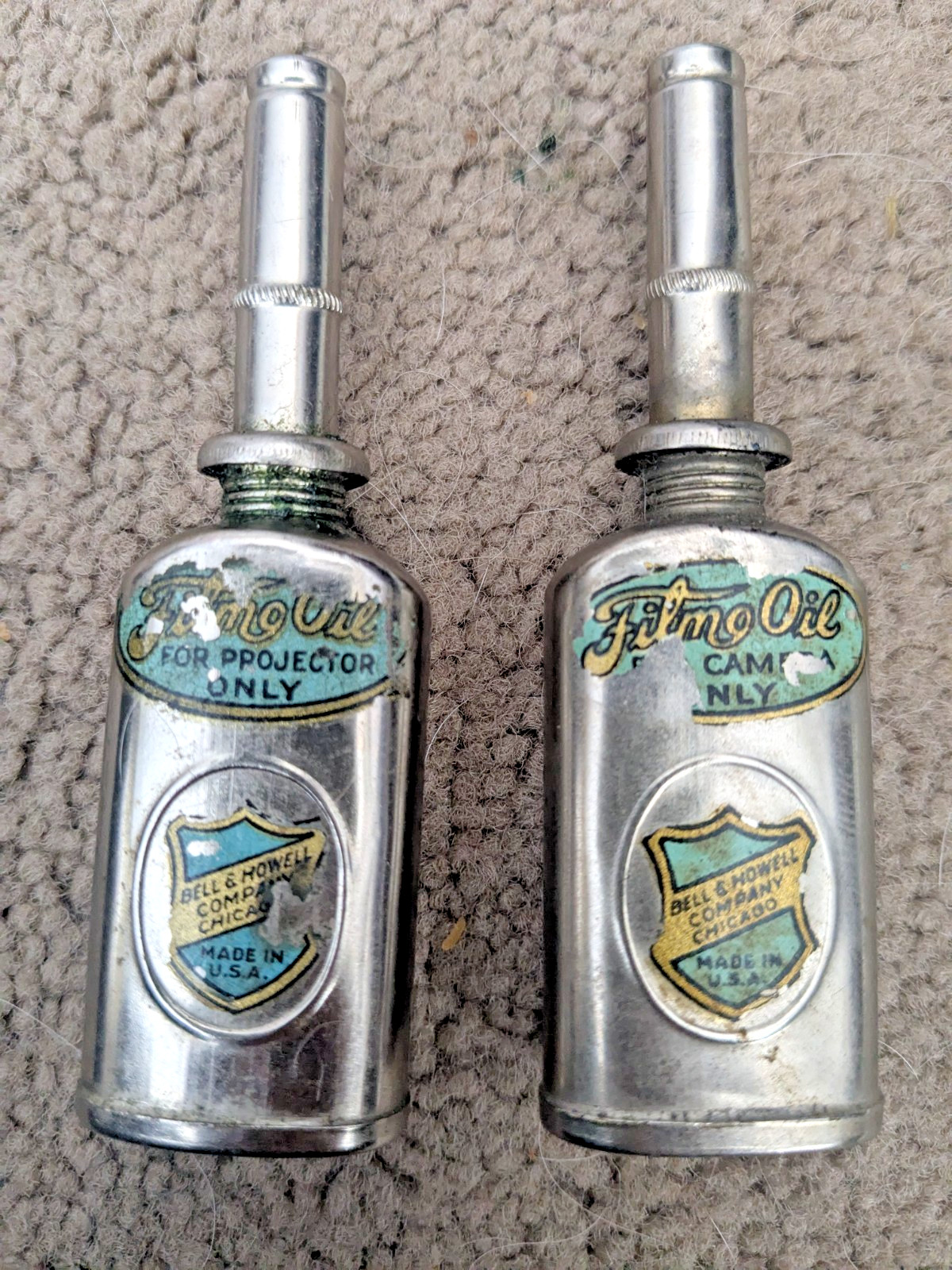 1896 FILMO OIL CAN TIN PROJECTOR NEEDLE OILER BELL & HOWELL CHICAGO IL USA