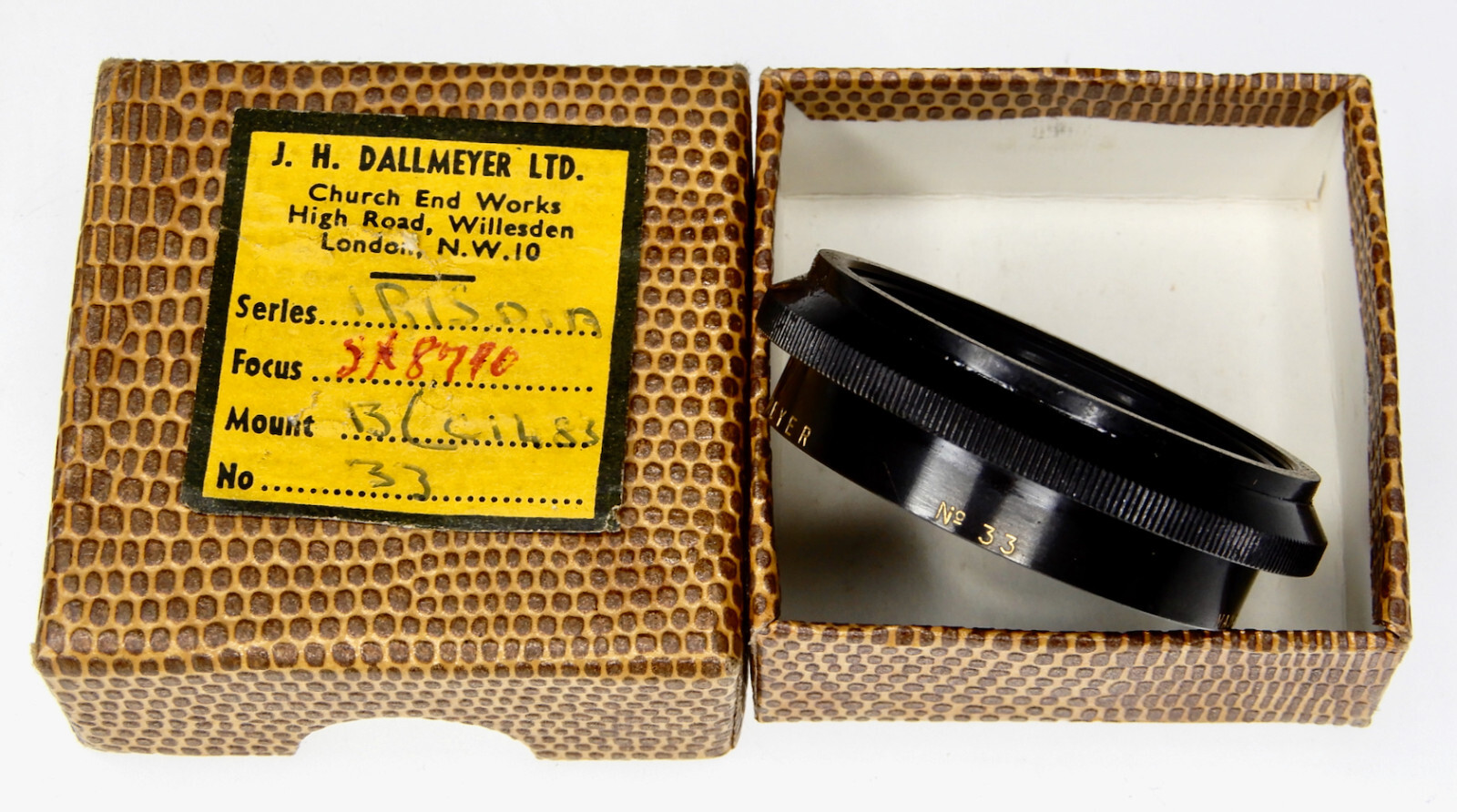 Dallmeyer Iris Diaphragm No.33 B with aperture ring ………. LN w/Box