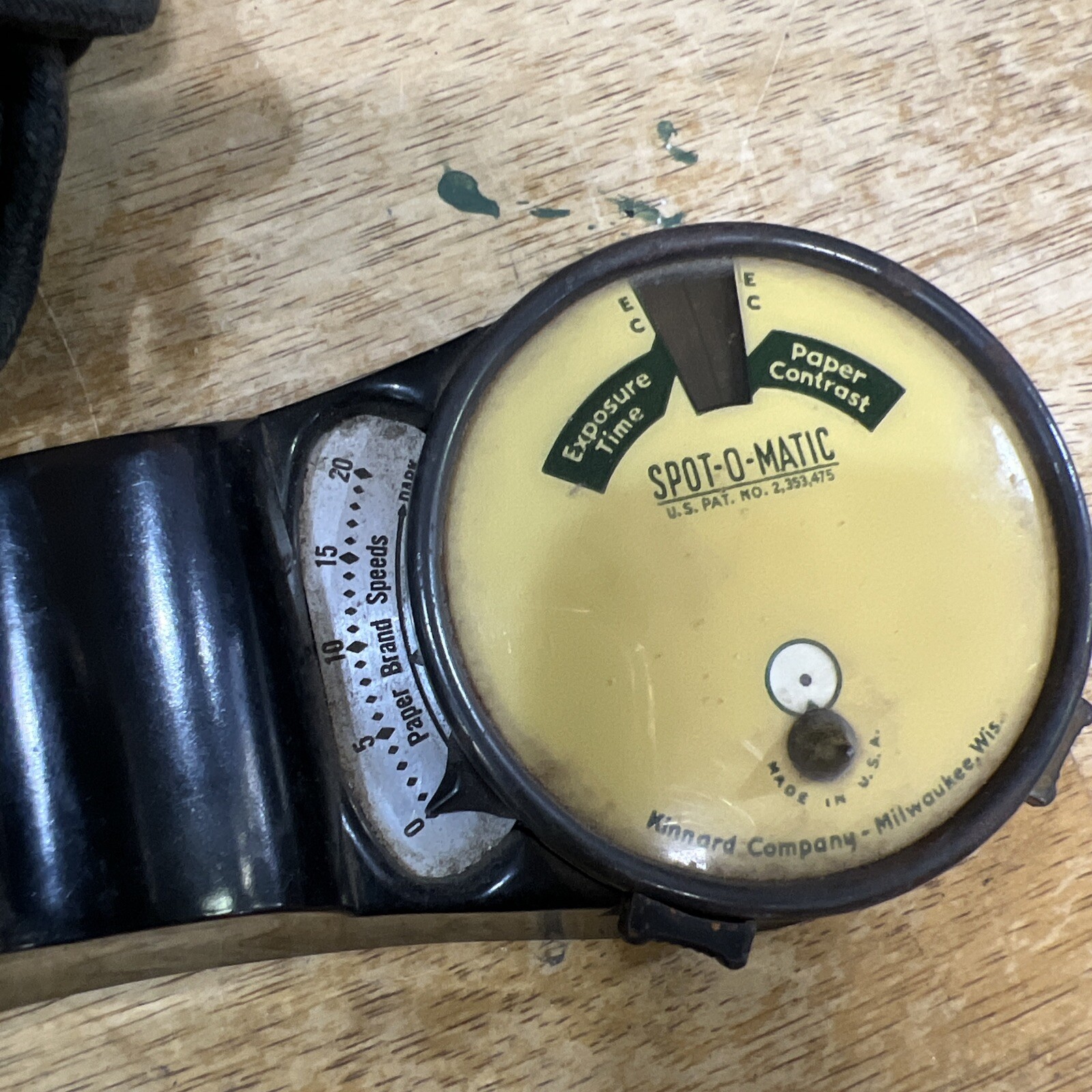 Vintage Spot-O-Matic Photographic Enlarging Meter Kinnard Company Vintage