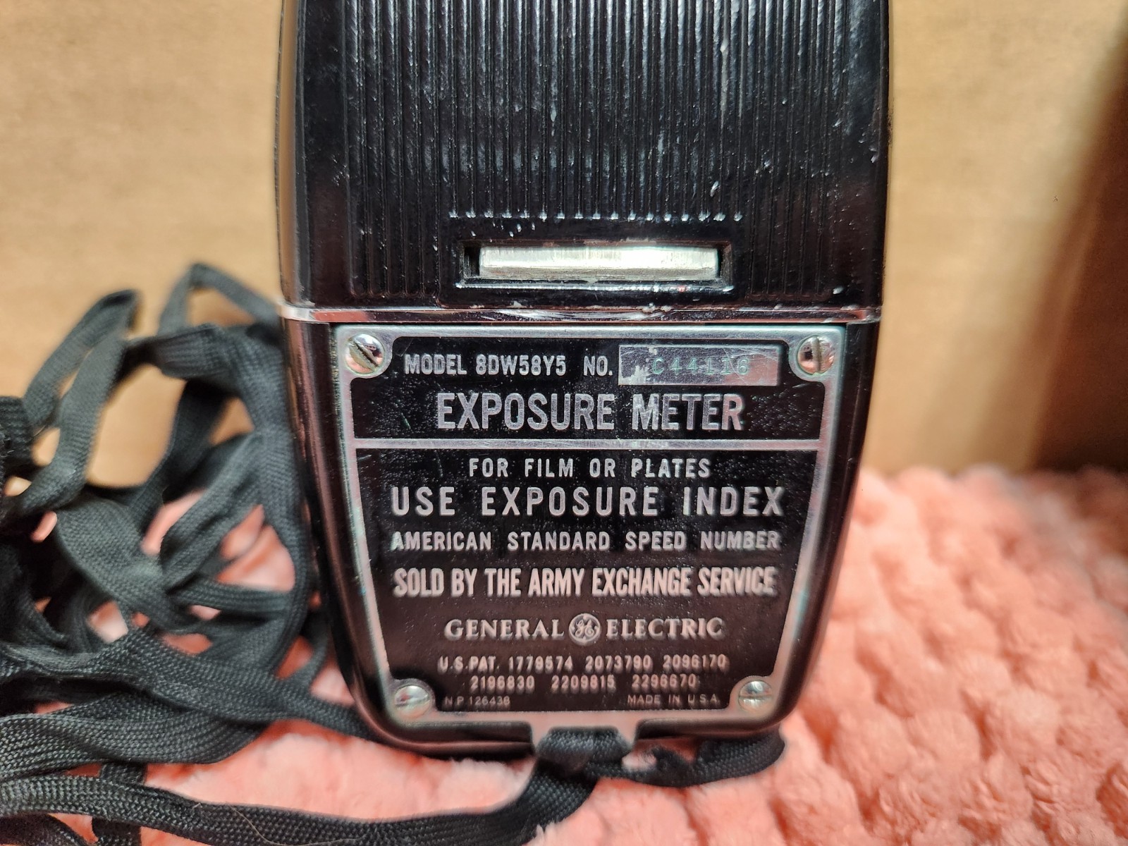 VTG General Electric Exposure Light Meter GE Model 8DW58Y5 w/ Leather Case
