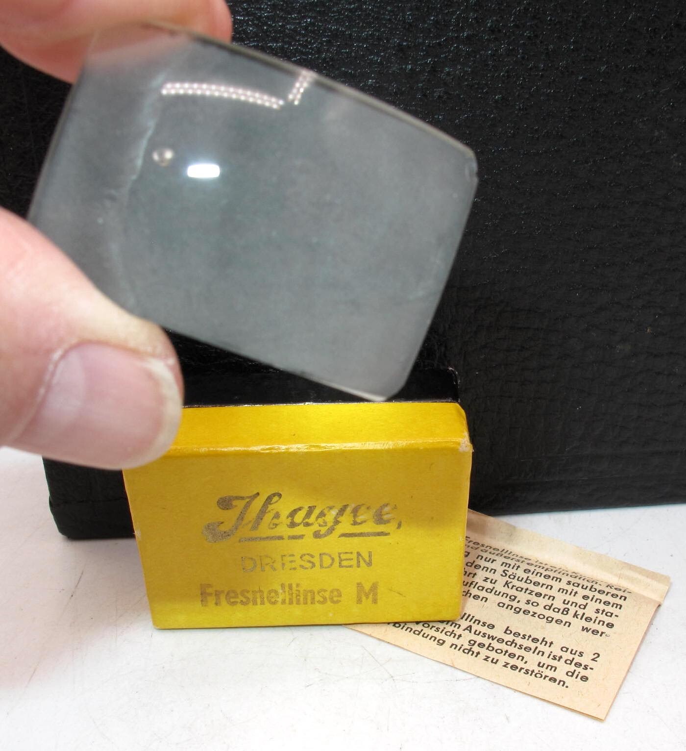 *VINTAGE* IHAGEE DRESDEN EXAKTA, EXA, ELBAFLEX GLASS FOCUSING SCREEN IN BOX