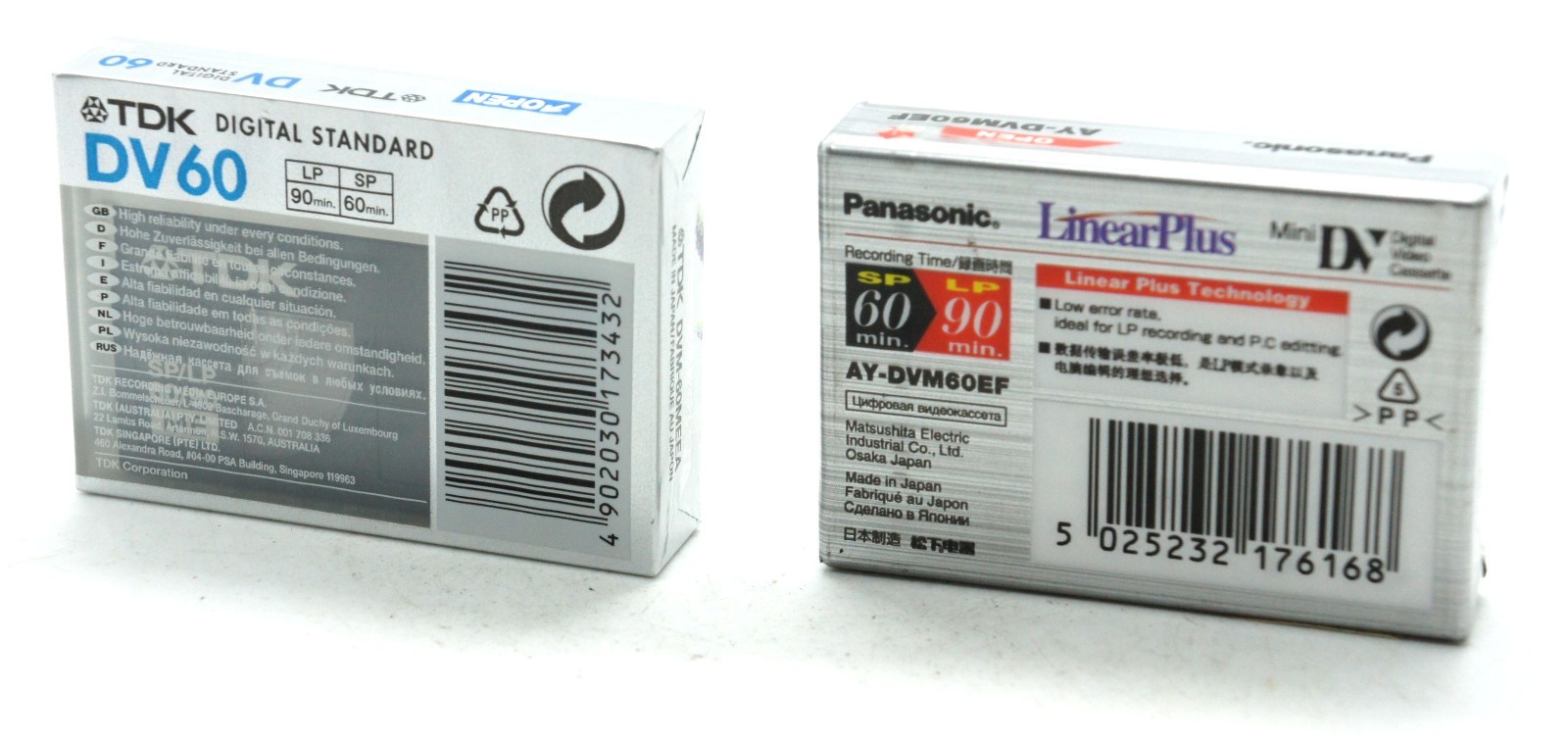 5 PCS JVC TDK Sealed Mini DV Digital Video Cassette DVC 90Min LP Mode 60min SP