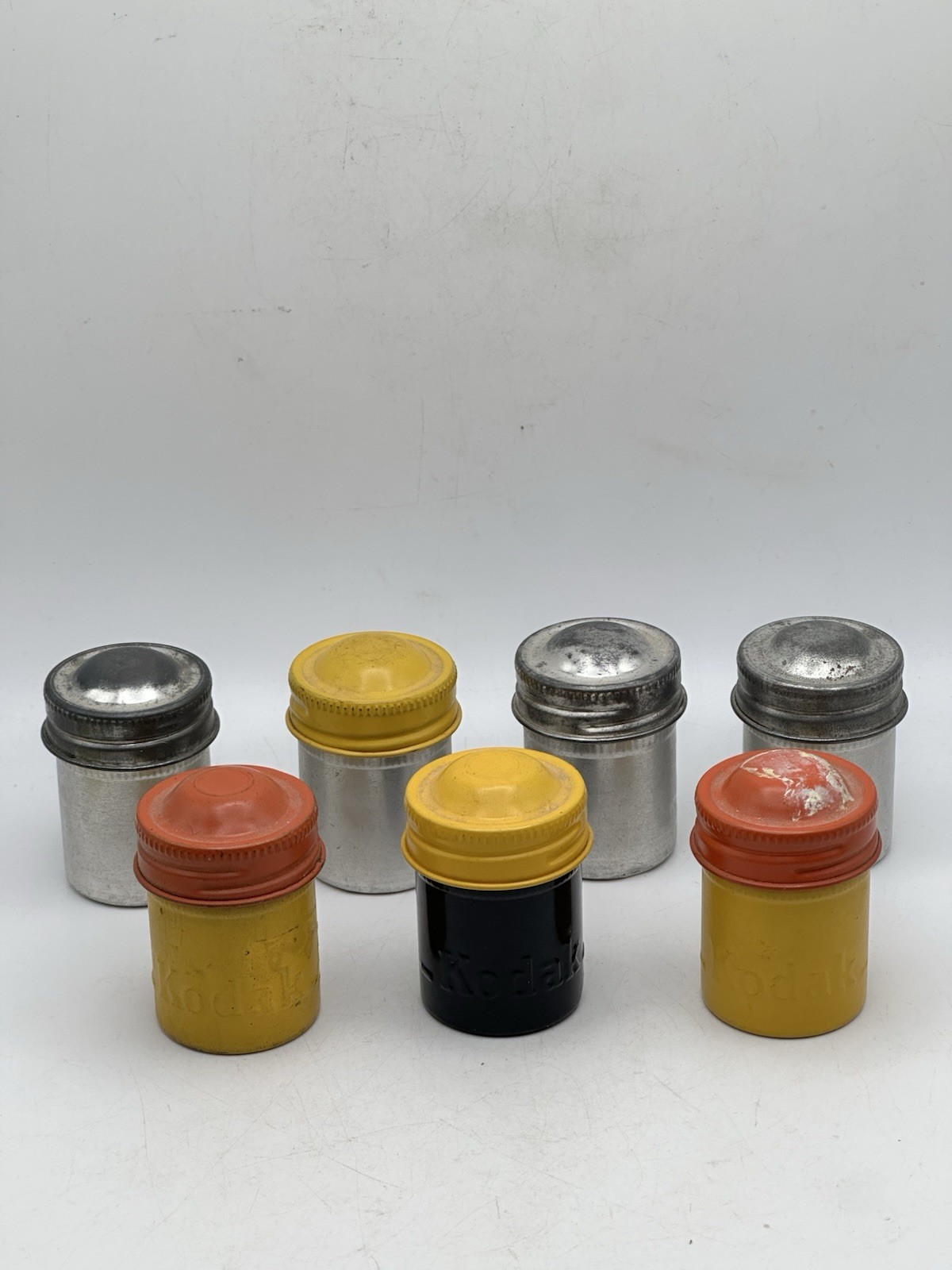Vintage 35mm Film Canisters 3 Kodak 4 Unbranded All Seals Are Good