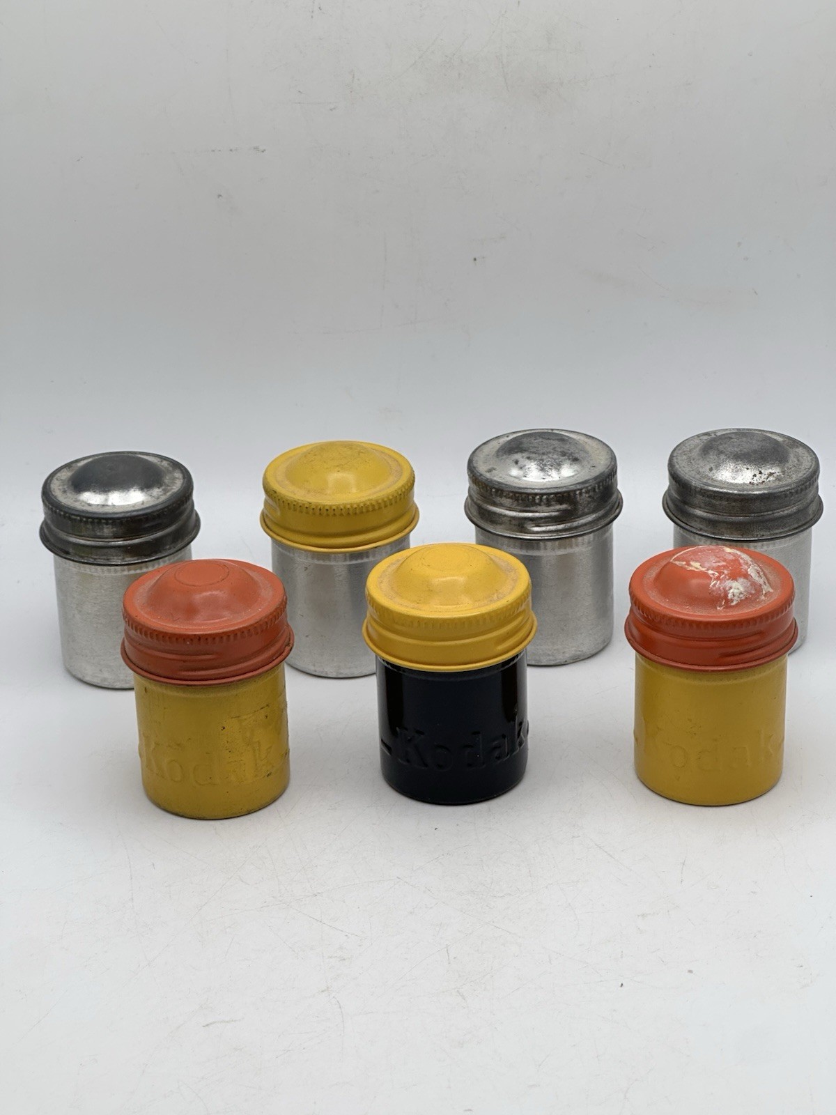Vintage 35mm Film Canisters 3 Kodak 4 Unbranded All Seals Are Good