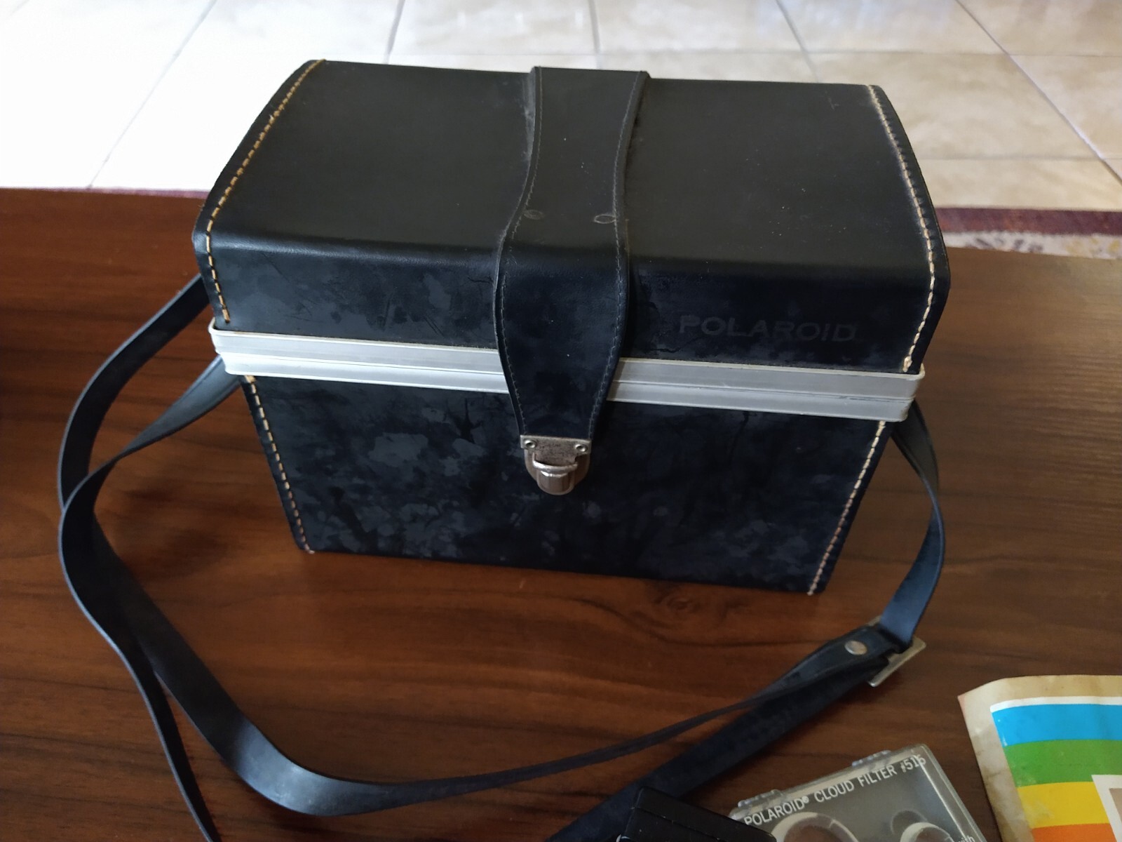 Vintage Polaroid Box, Filter, Self Timer, Flash, Print Coater Set