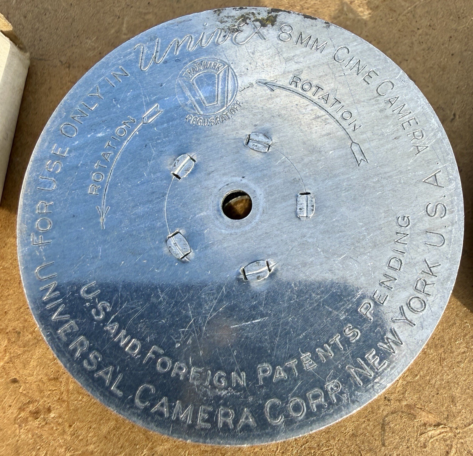 Antique Universal Camera Corp. Take-Up Spool Reel for Univex 8mm Cine Camera