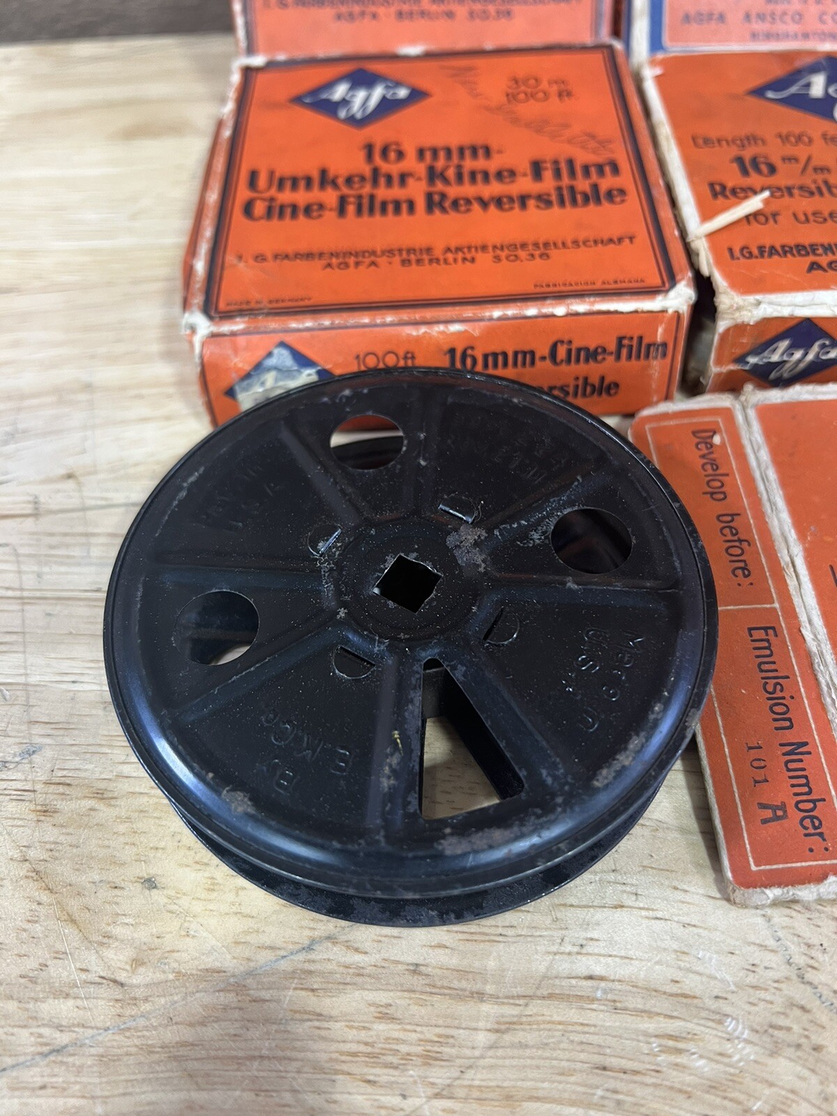 Vintage Lot Of 8 Agfa 16mm Reversible Cine-Film Reels With Boxes