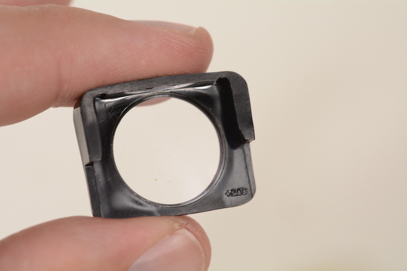 Vintage +2.0 Rectangular Diopter Eyepiece Correction lens for Nikon F Camera