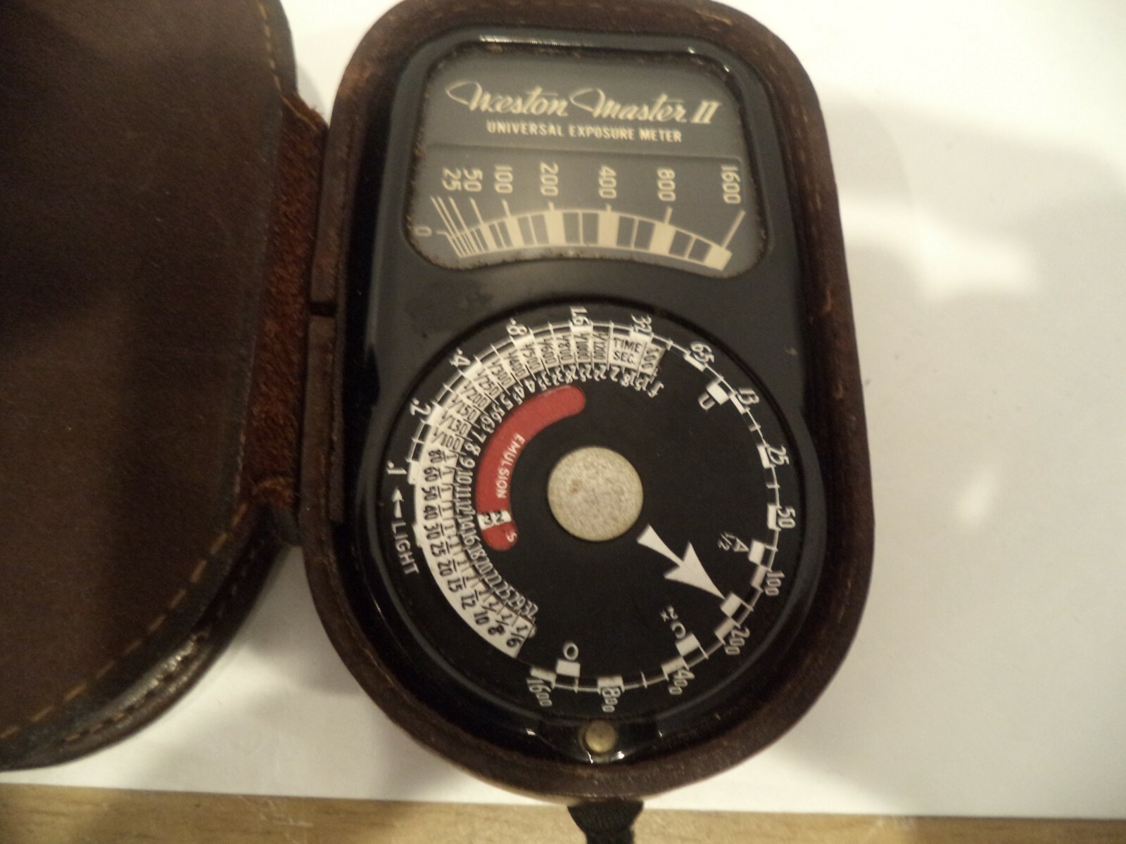 VINTAGE WESTON MASTER II WESTERN ELEC.INST.CORP UNIVERSAL EXPOSURE METER +CASE