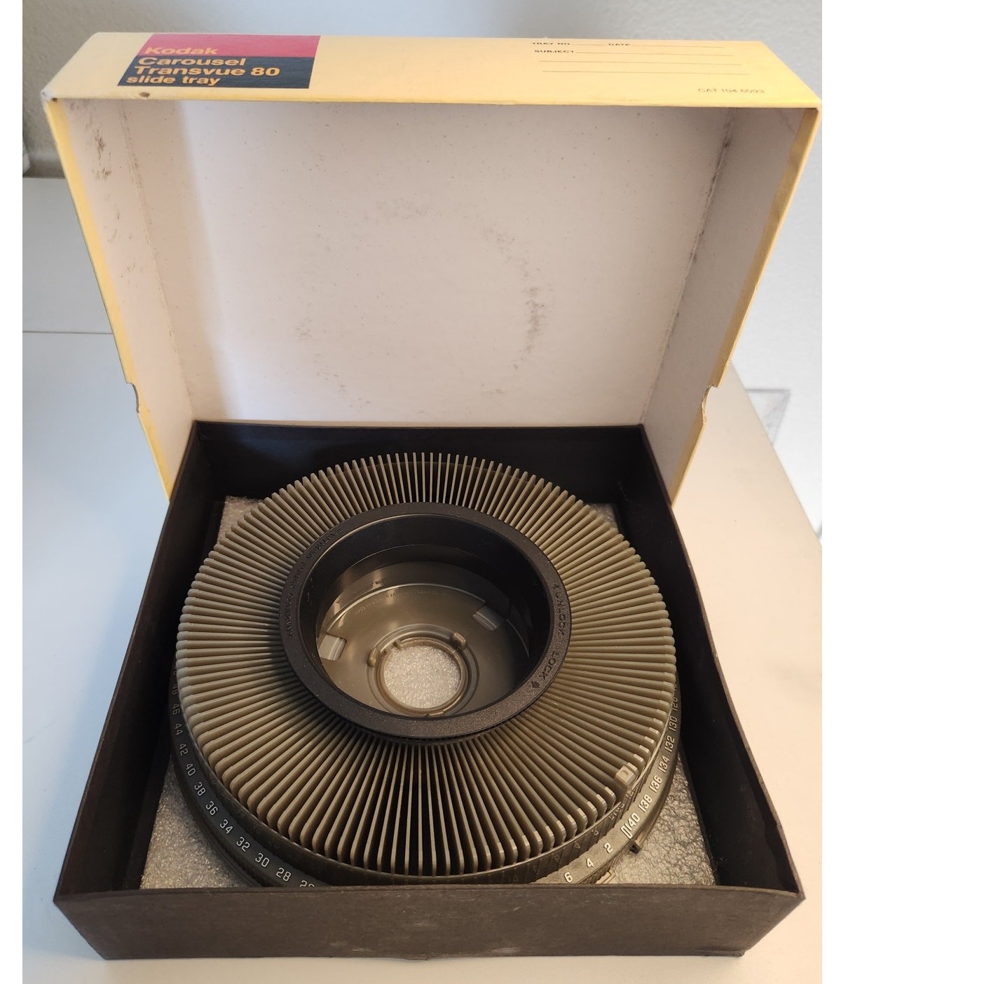 Kodak Carousel Transvue 80 Slide Tray Cat #1047 6093 Made in USA