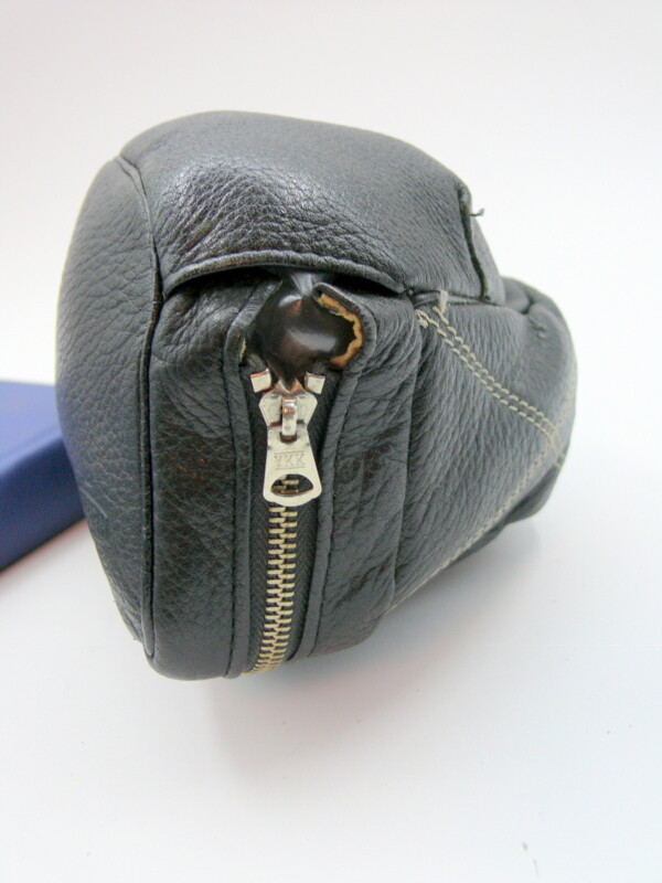 Nikon F soft leather camera & lens leather pouch. Original OEM.