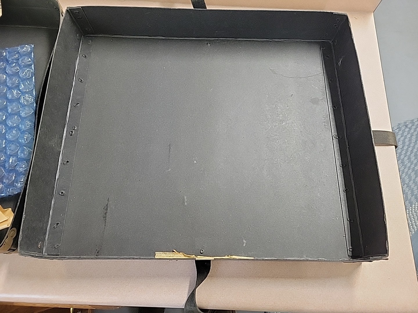 Vintage Black Film Reel Canister Case Shipping Box Mailer