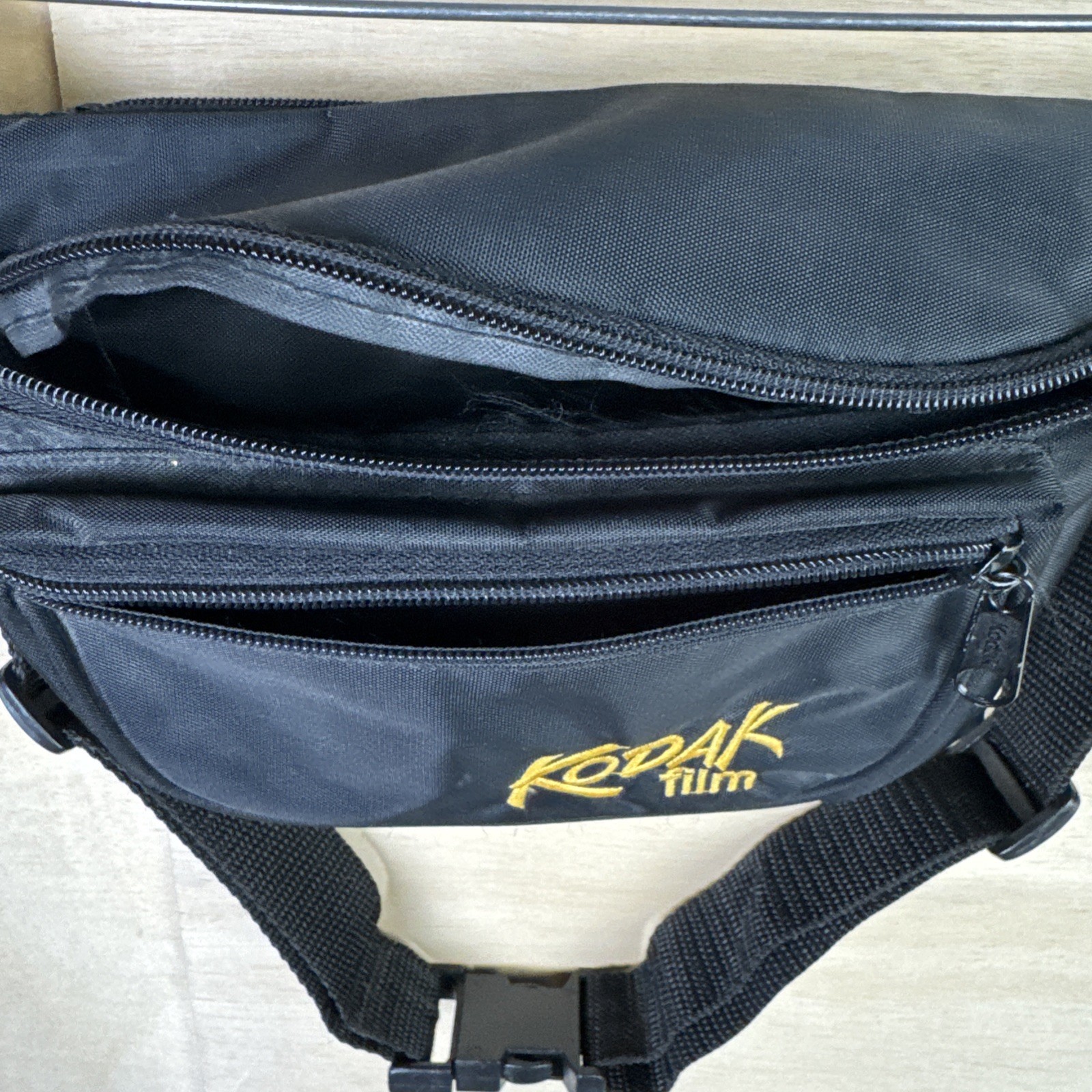 Vintage 90s Kodak Film Photography Camera Black Fanny Pack Waist Bag Sling Pouch