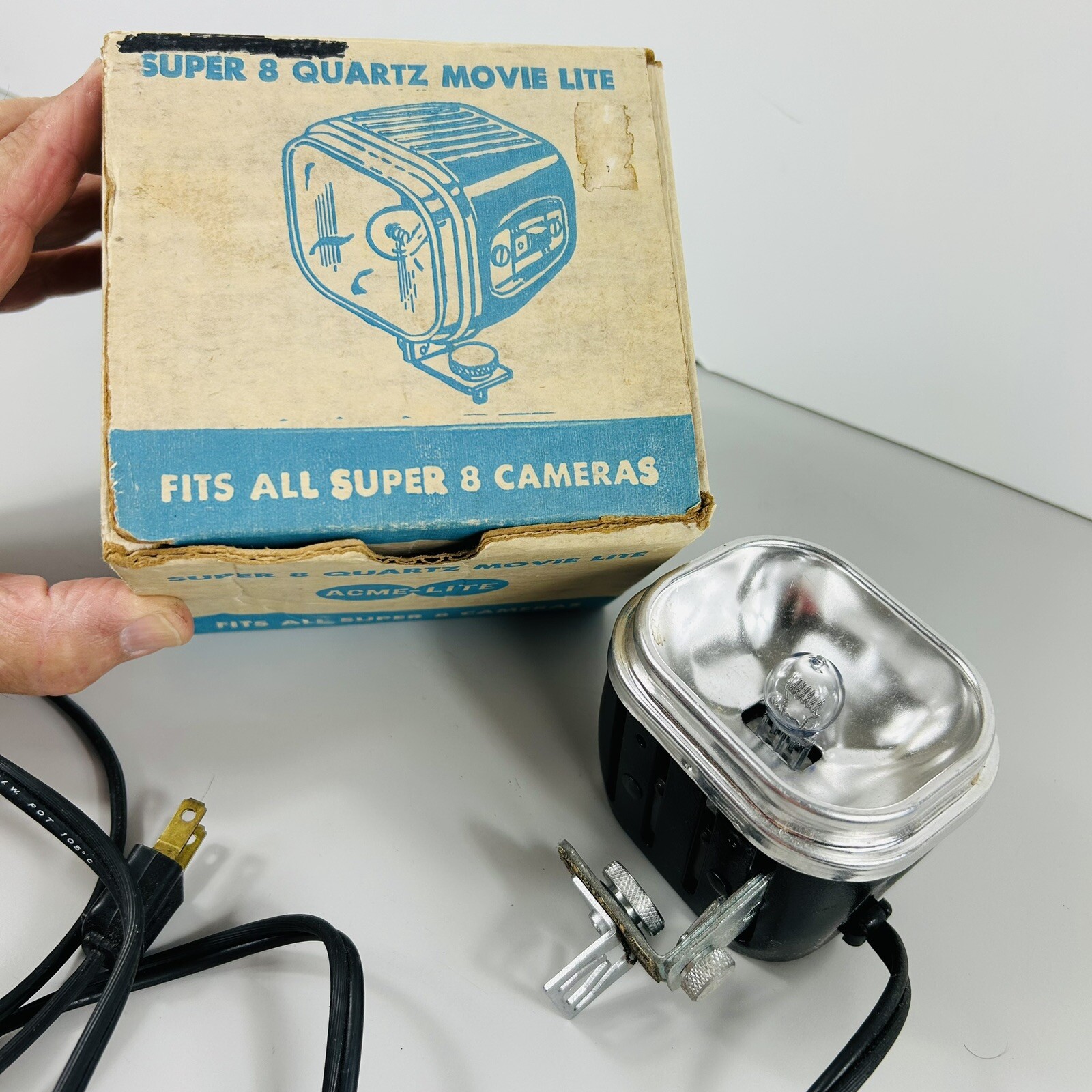 VTG Super 8 Quartz Movie Lite ACME Camera DVY Lamp 709 Cameralite WORKS In Box