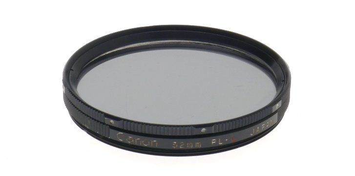 Canon 52mm pl-l linear polarizing camera lens filter in case vintage nice