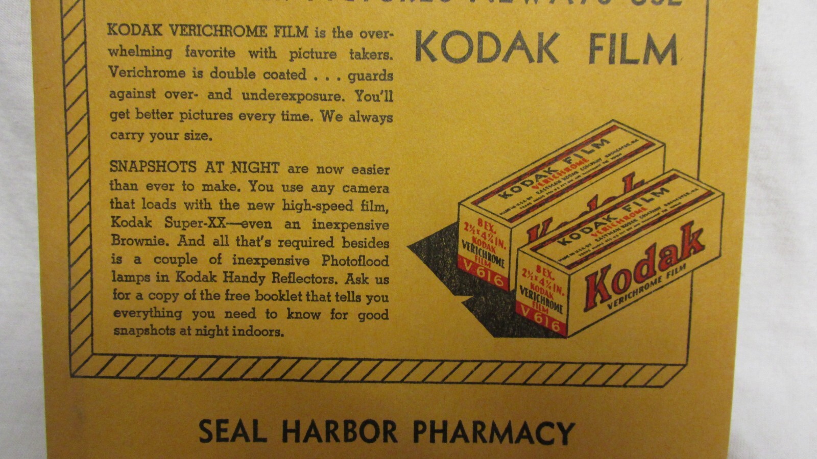 VINTAGE 1940s KODAK FILM RETURN ENVELOPE