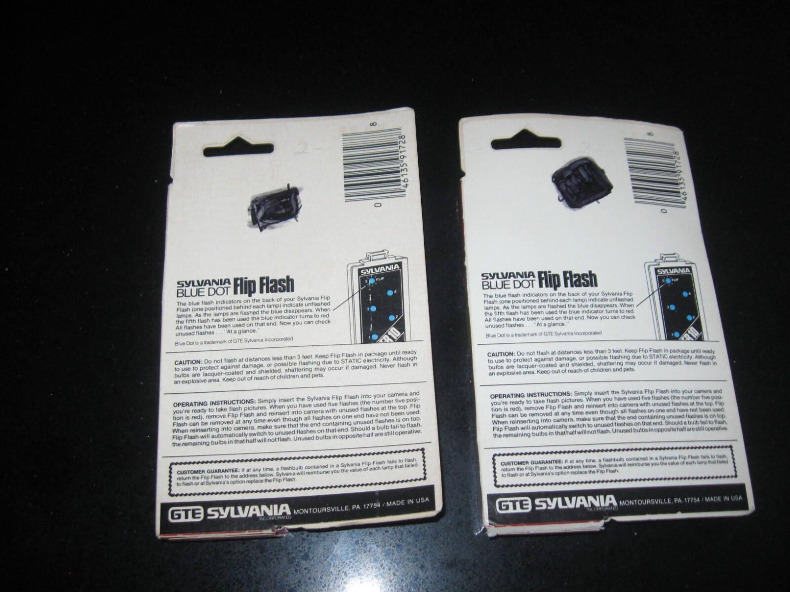 2 – Sylvania Blue Dot Flip Flash Super 10 Flashes | NOS, For Flip flash Cameras