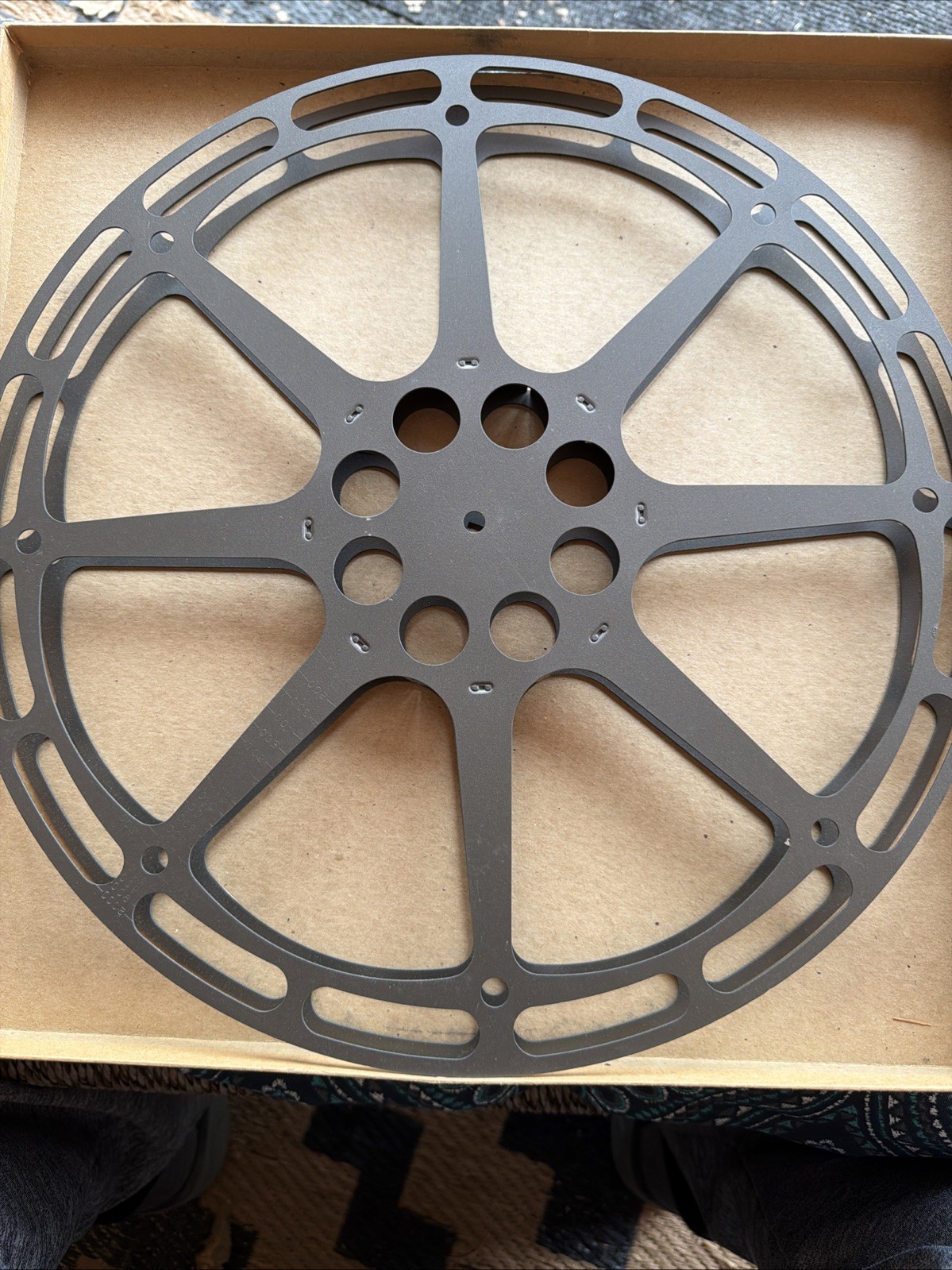 BIG Empty 16mm Aluminum Metal Film Reel 16″ 2000ft Movie Take Up 2000′ 600m