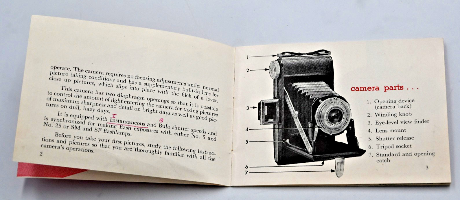 Vintage Ansco Viking Readyset folding camera JN400