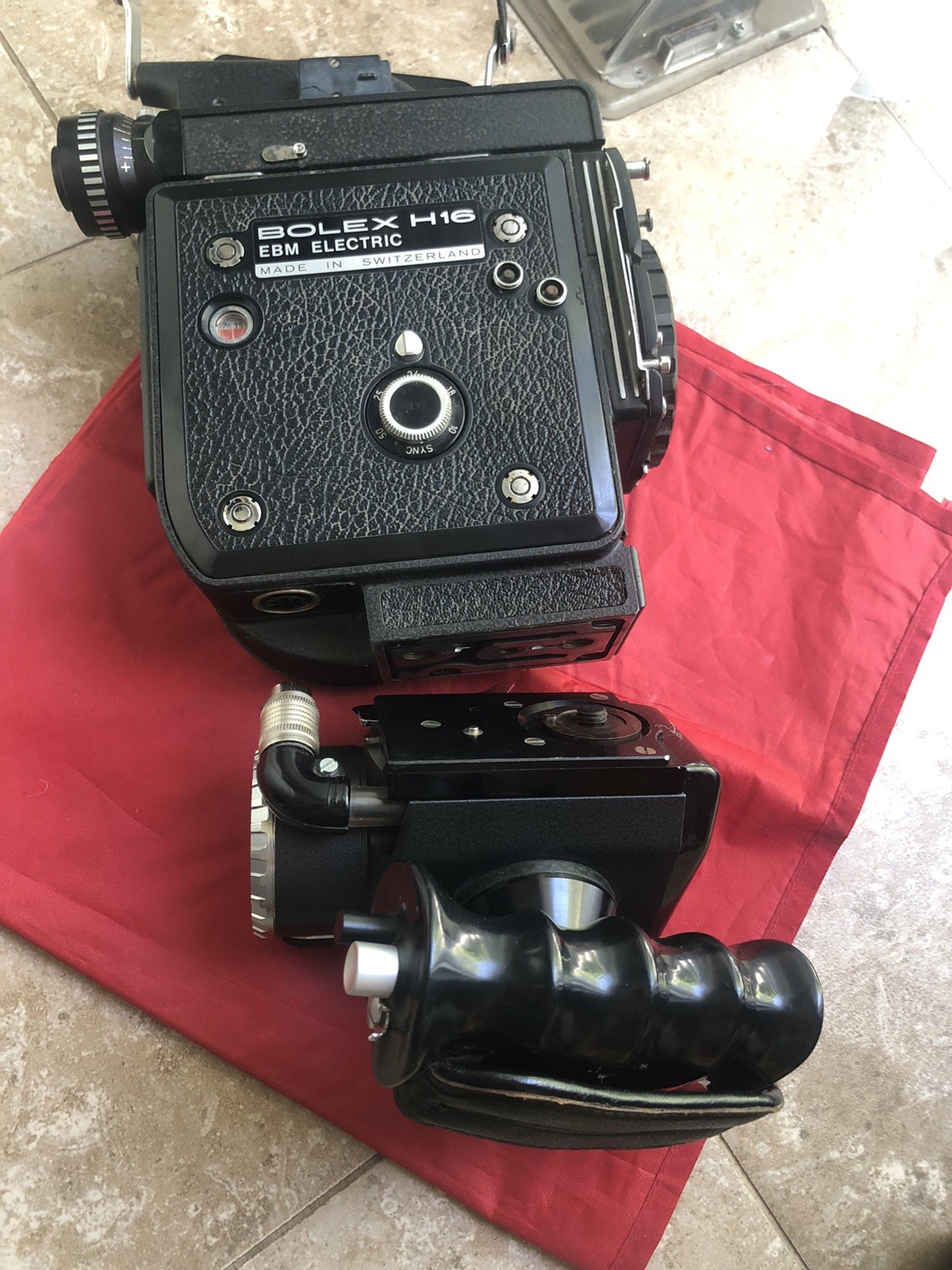 Bolex hand grip for Bolex H16 Reflex camera EBM camera Tested